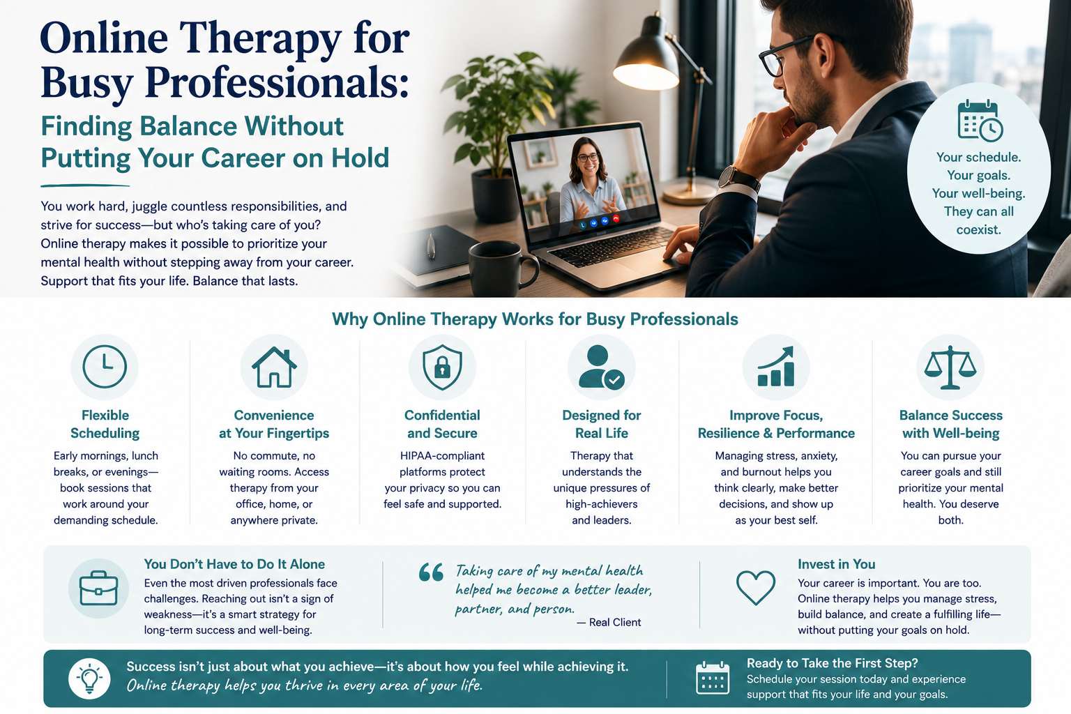 Online Therapy for Busy Professionals: Finding Balance Without Putting Your Career on Hold