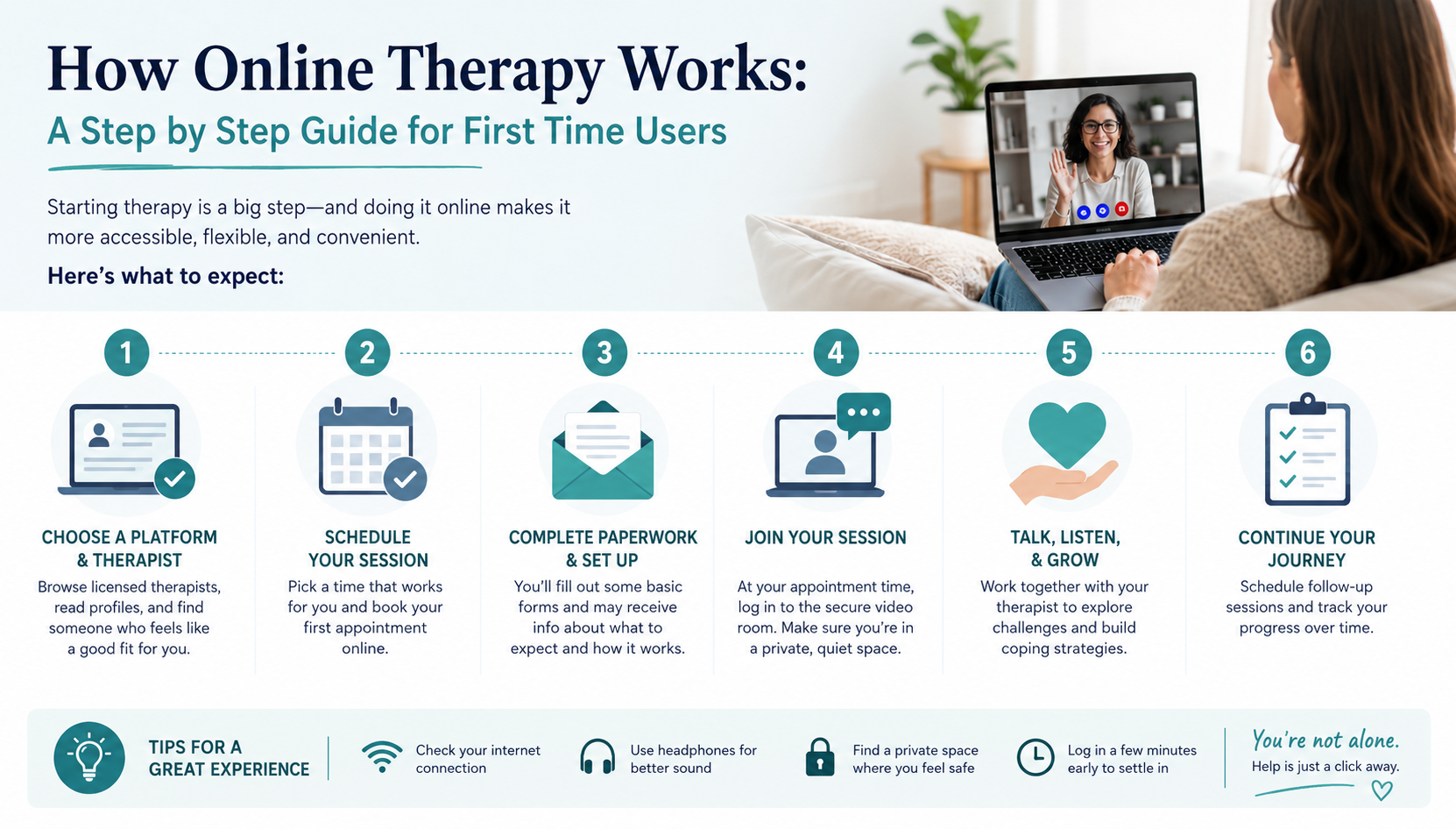 How Online Therapy Works: A Step by Step Guide for First Time Users