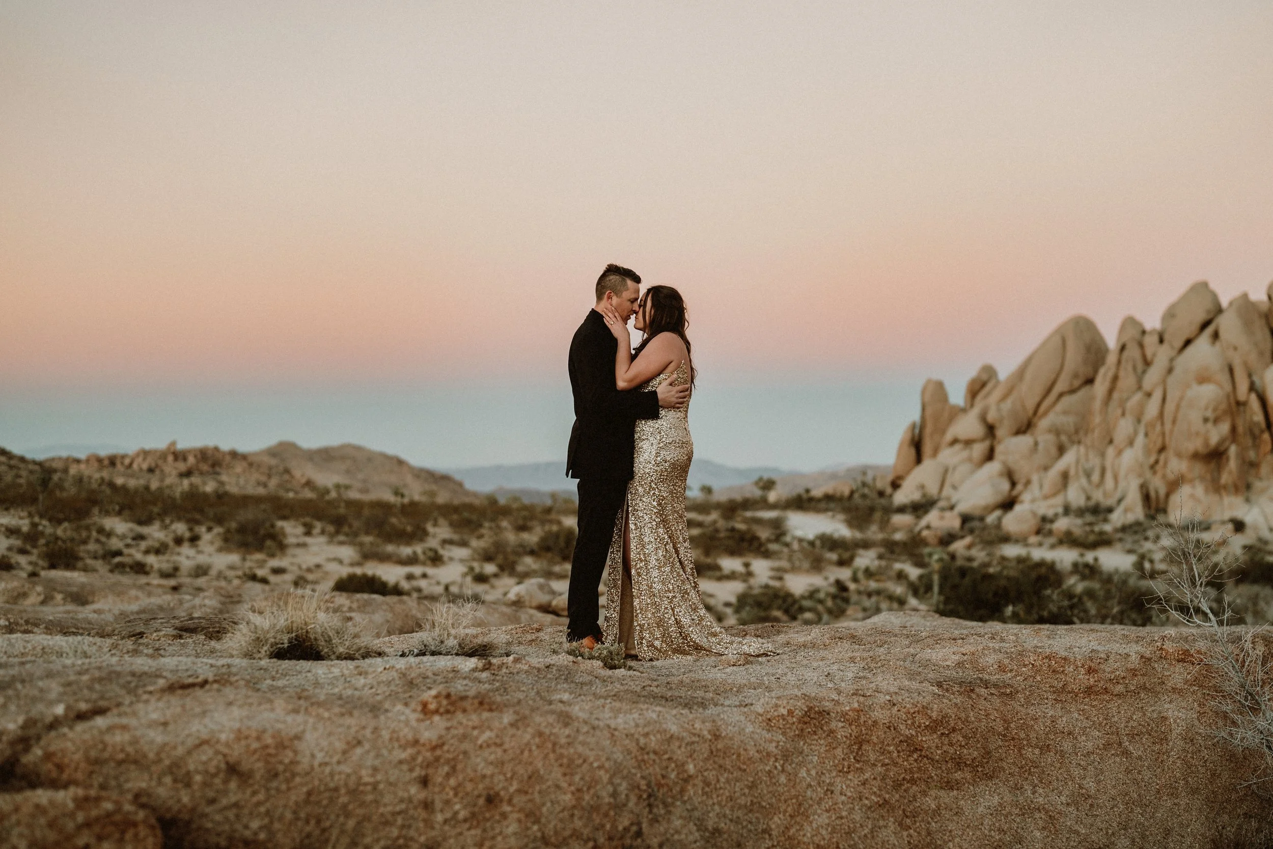 Sparkling and Sunny Joshua Tree Elopement // Amber + Derk