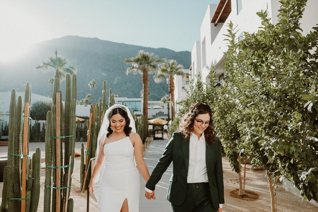 Sidney and Ana's looking absolutely beautiful in Palm Springs before their elopement ceremony.
&bull;⁠ The Creative Team⁠⁠ &bull;⁠
Beautiful Couple: Sidney + Ana
Venue: Palm Springs, CA
Officiant + Elopement Planner: @letsgetmarriedbymarie
HMUA: @jen