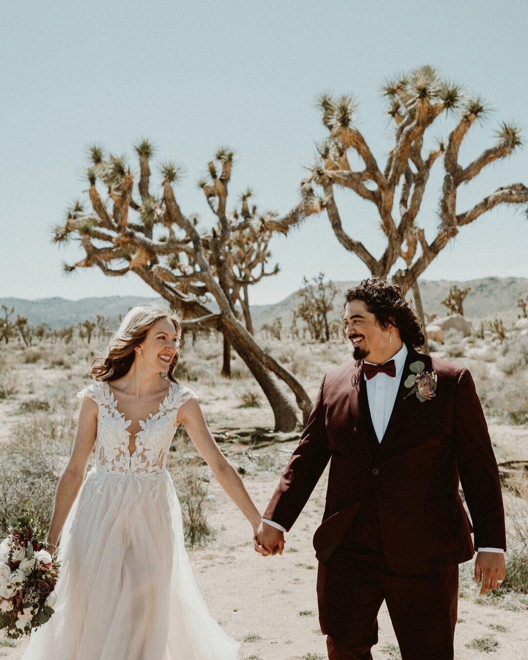 How was this a year ago!? Happy one year anniversary to Andrea and Caine.
&bull;⁠ The Creative Team &bull;⁠
​Awesome Couple: @andrealynnso + @_c_a_i_n_e_
​Andrea's Attire: @davidsbridal
​Caine&rsquo;s Attire: @tuxedobysarno
​Ceremony Venue: Joshua Tr