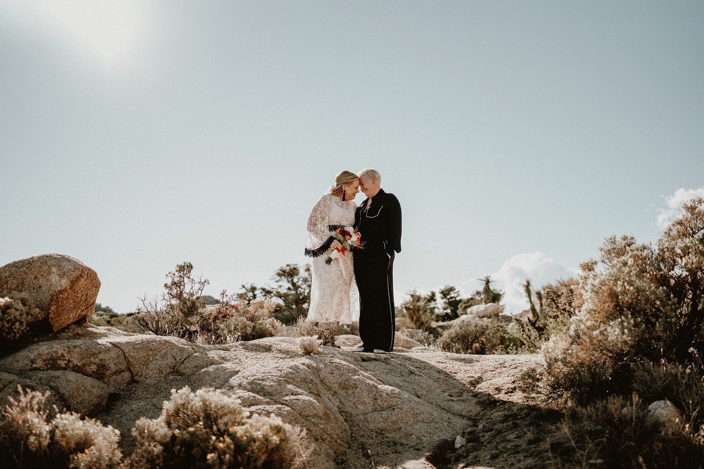 One more from Leslee and Cynthia's amazing Pioneertown wedding.
&bull; The Creative Team &bull;⁠
Beautiful Couple: Leslee + Cynthia
Cynthia's Attire: @mironcrosby + @oscardelarenta
Leslee&rsquo;s Attire: @jimmychoo
Venue: @casa.desierto
Florist: @mad