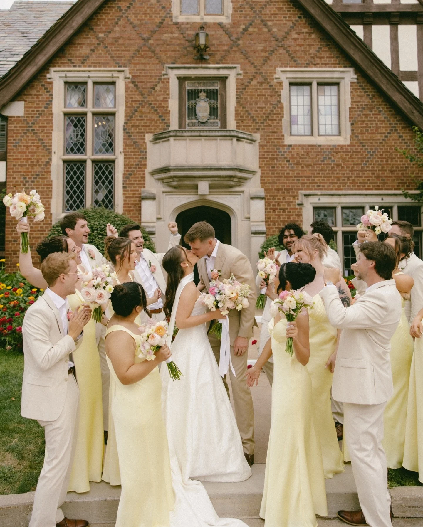butter yellow tones, soft movement, and a wedding party that feels effortlessly elevated. A moment rooted in celebration, texture, and timeless design &mdash; where every detail shined on this day💛 

#timelesswedding #iowaweddingphotographer #midwes