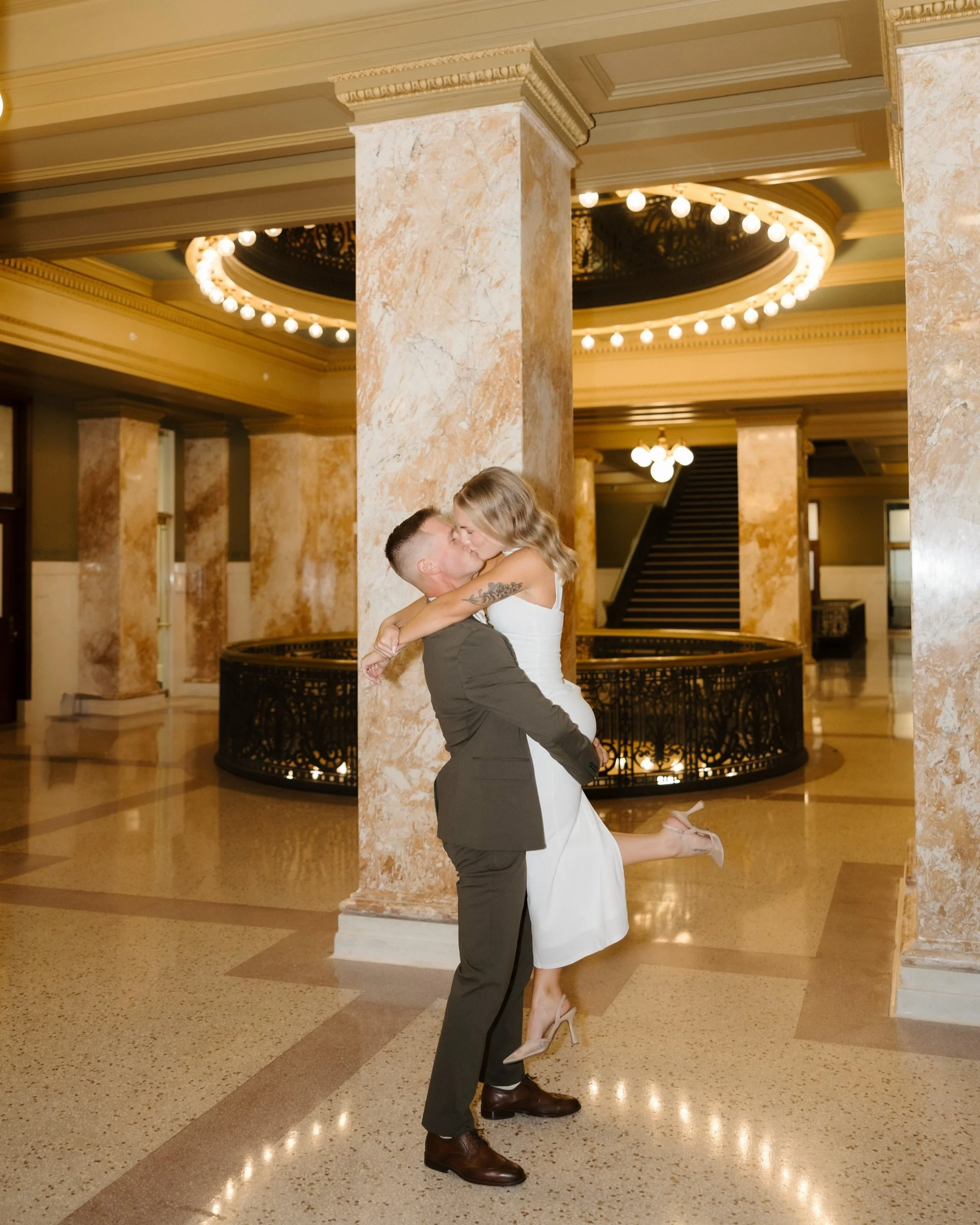 Makenna &amp; Tre. JUST MARRIED ✨🎞️🕊️🥂🤍 

// lowa wedding, lowa, Wedding trends, Midwest wedding, Midwest, Wedding photographer, lowa wedding photographer, Engagement Session, Engaged, Engagement Photos, Des Moines Wedding, Des Moines, Midwest Ph