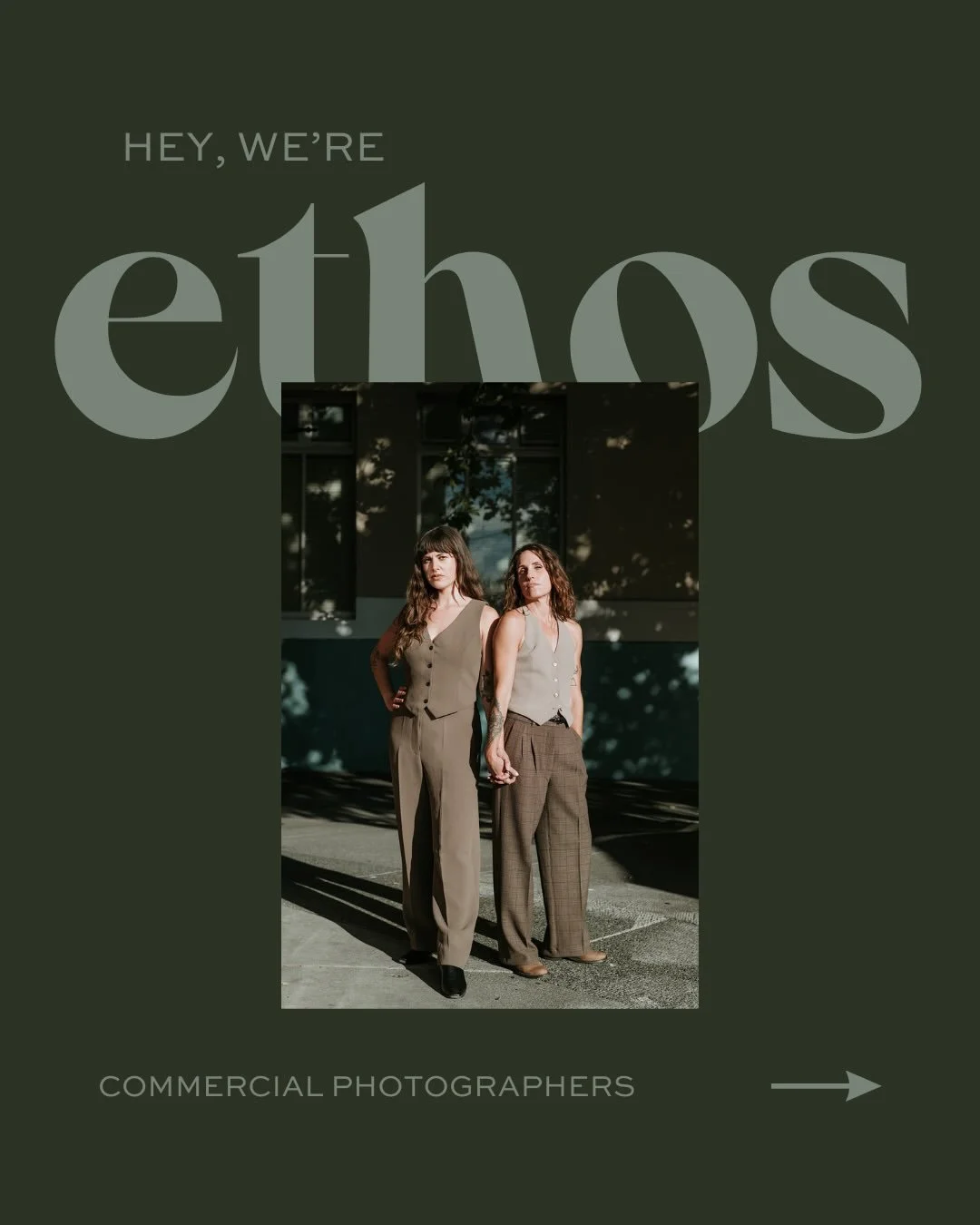 Allow us to reintroduce ourselves: we&rsquo;re Dee &amp; Kim, the creative duo behind Ethos Imagery.

Based on Vancouver Island, we specialize in unique commercial photography and creative portraits. We&rsquo;re not here to play it safe.

We&rsquo;re