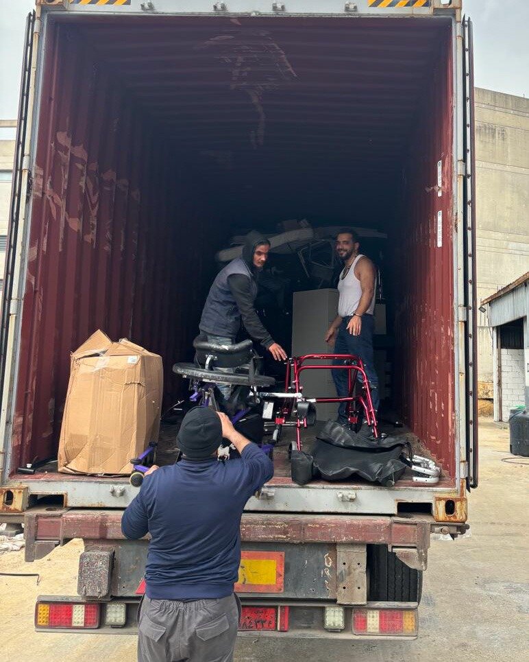 Exciting news: DTCare's first loaded shipment of 2024 has safely arrived in Lebanon! 🤝🇱🇧 The container is filled with 10,000 KGS of essential supplies, including wheelchairs, crutches, canes, walkers, and much more, to help those in need. Thank yo