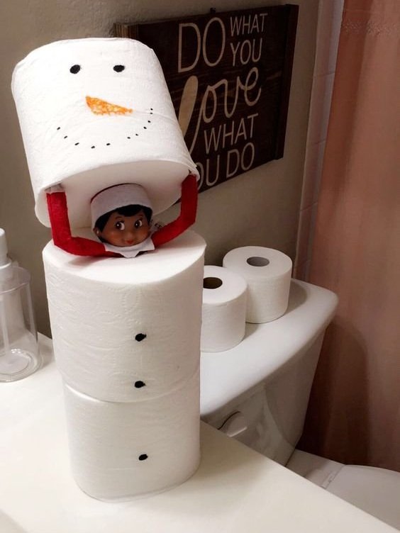 One Roll Of Toilet Paper, 7 Nights Of Elf On The Shelf — On The Shelf Ideas