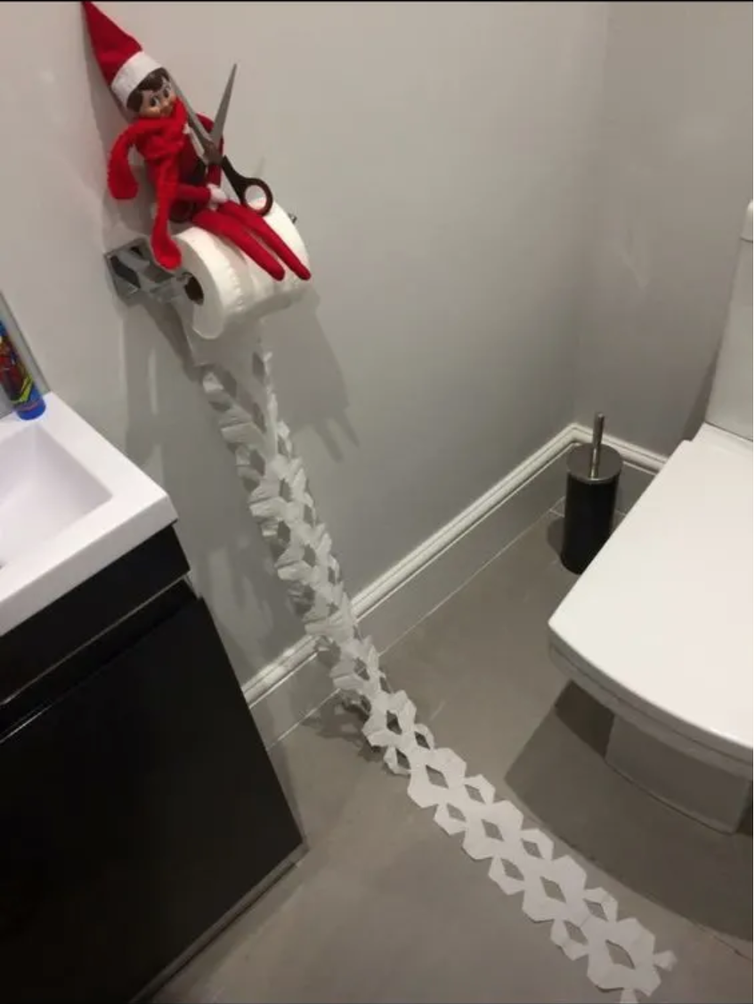 One Roll Of Toilet Paper, 7 Nights Of Elf On The Shelf — On The Shelf Ideas