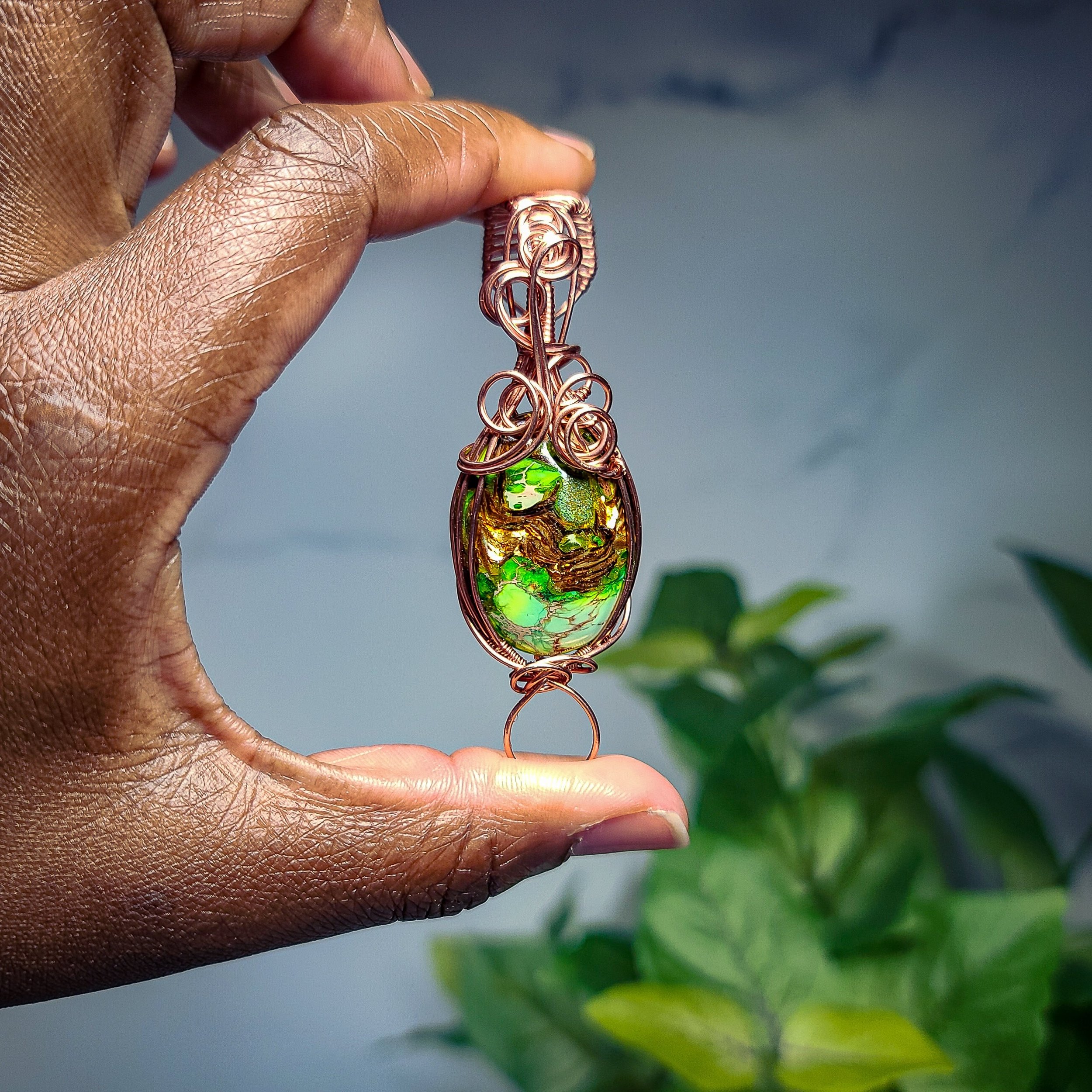 Ulara Moon Impression Jasper Pendant