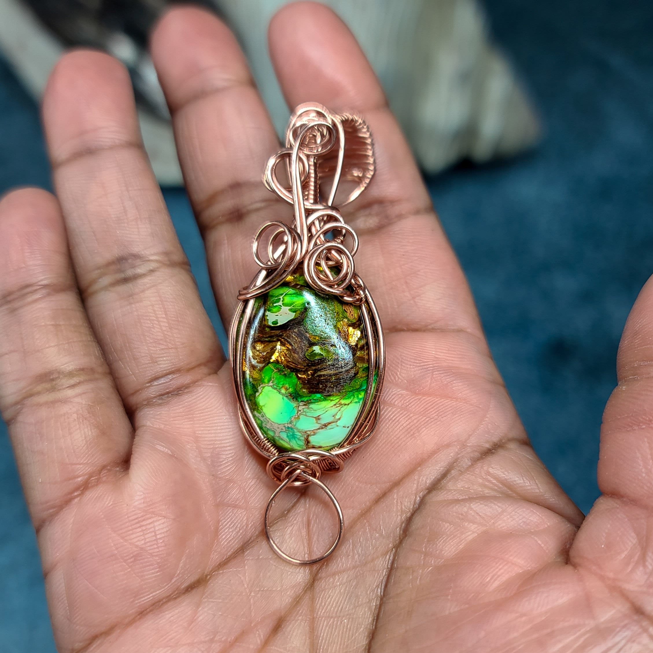 Ulara Moon Impression Jasper Pendant
