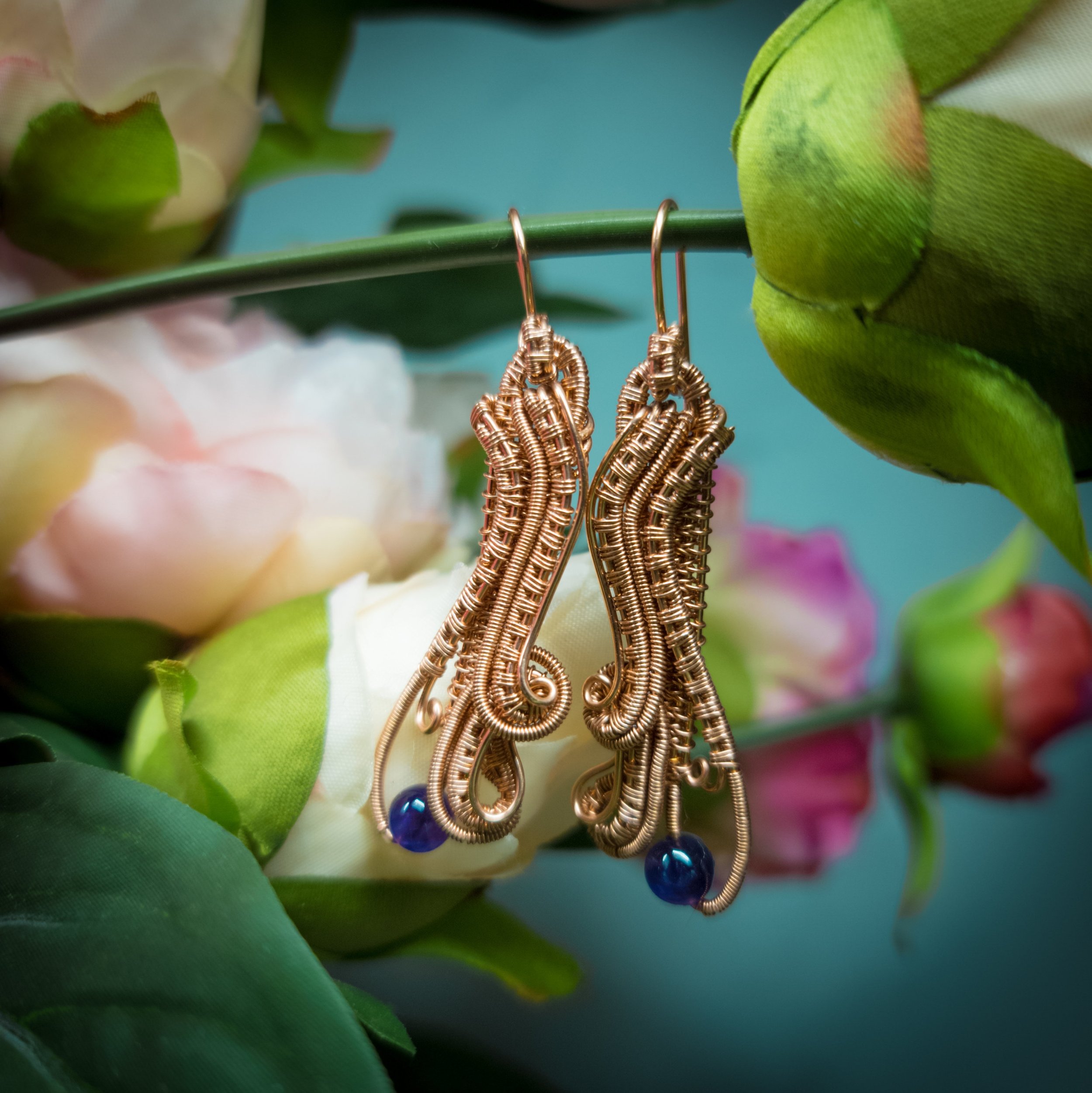 Ulara Moon Amethyst Wing Earrings by Ulara Moon
