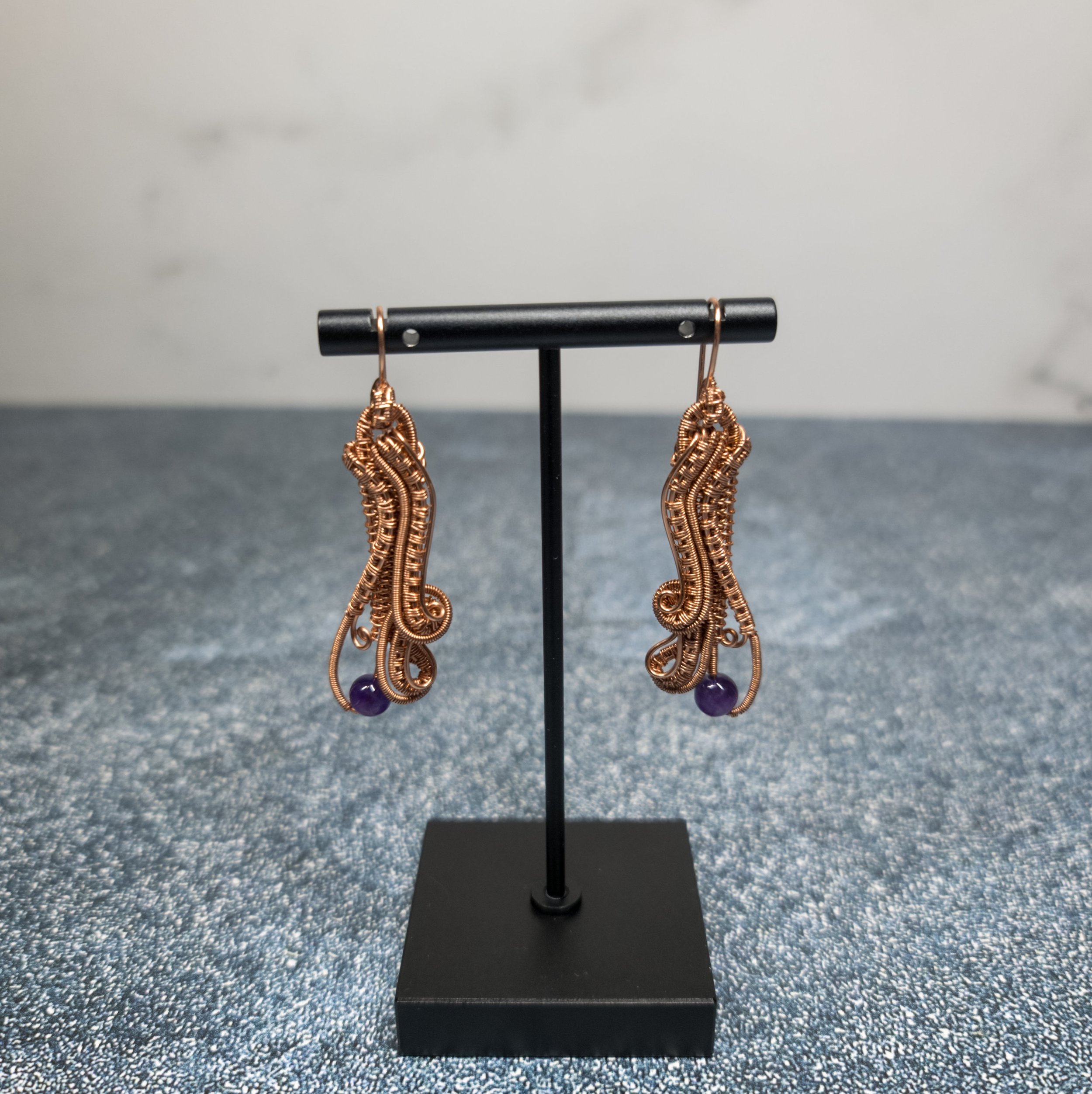 Ulara Moon Amethyst Wing Earrings by Ulara Moon