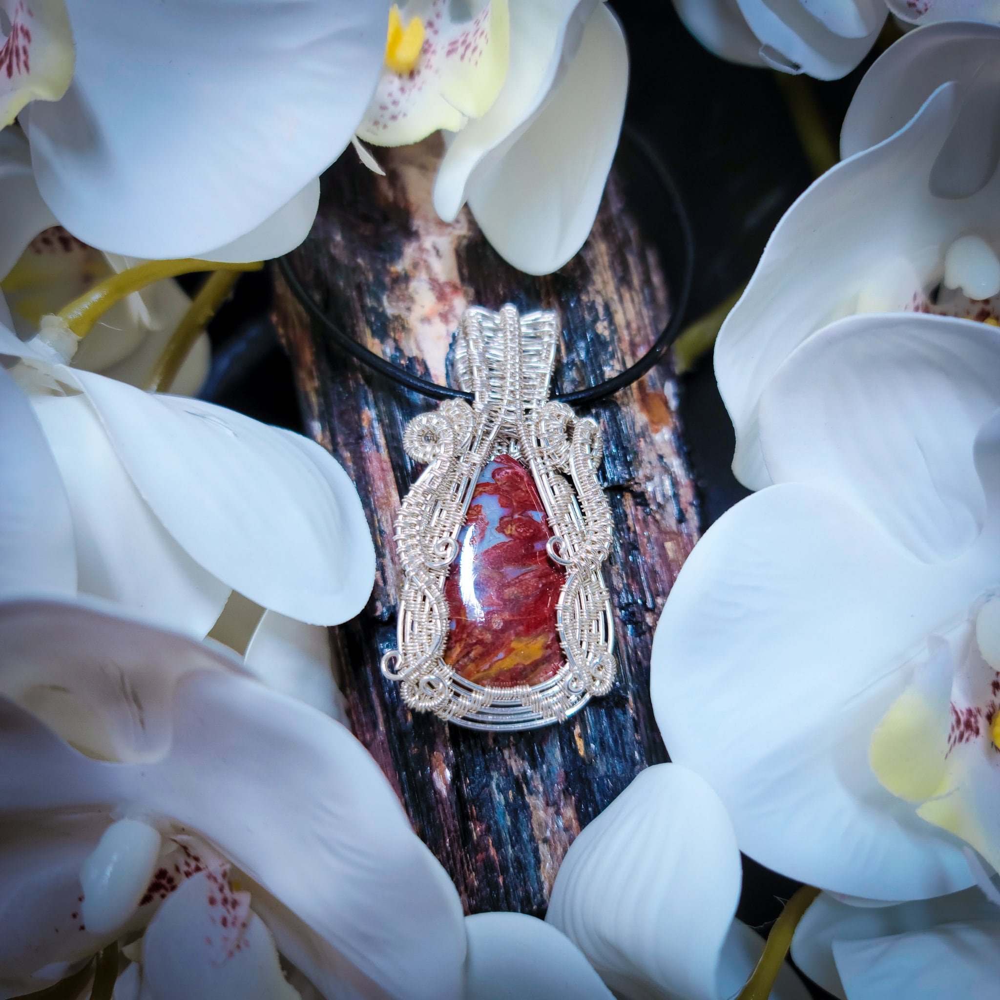 Ulara Moon Ocean Jasper Pendant by Ulara Moon