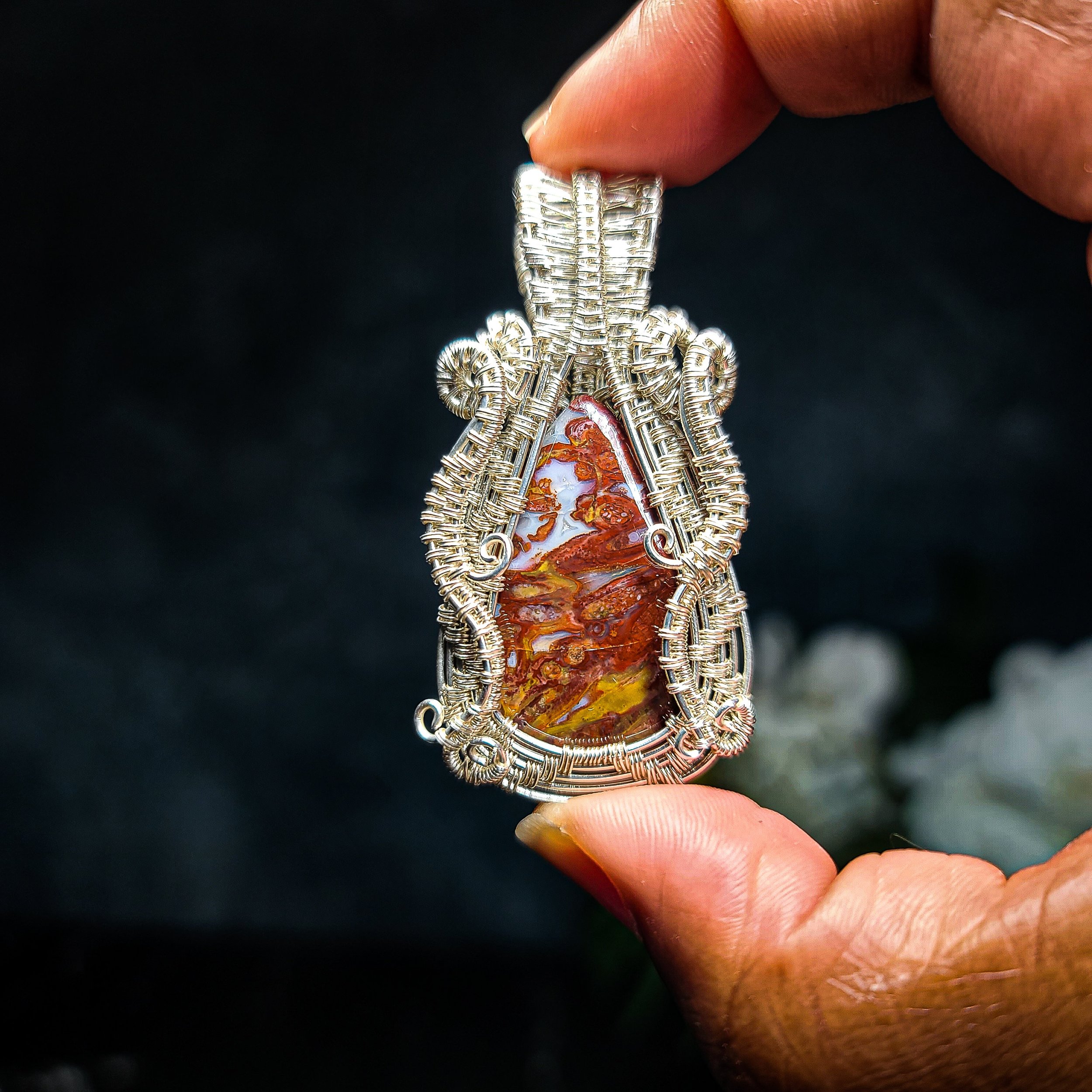 Ulara Moon Ocean Jasper Pendant by Ulara Moon