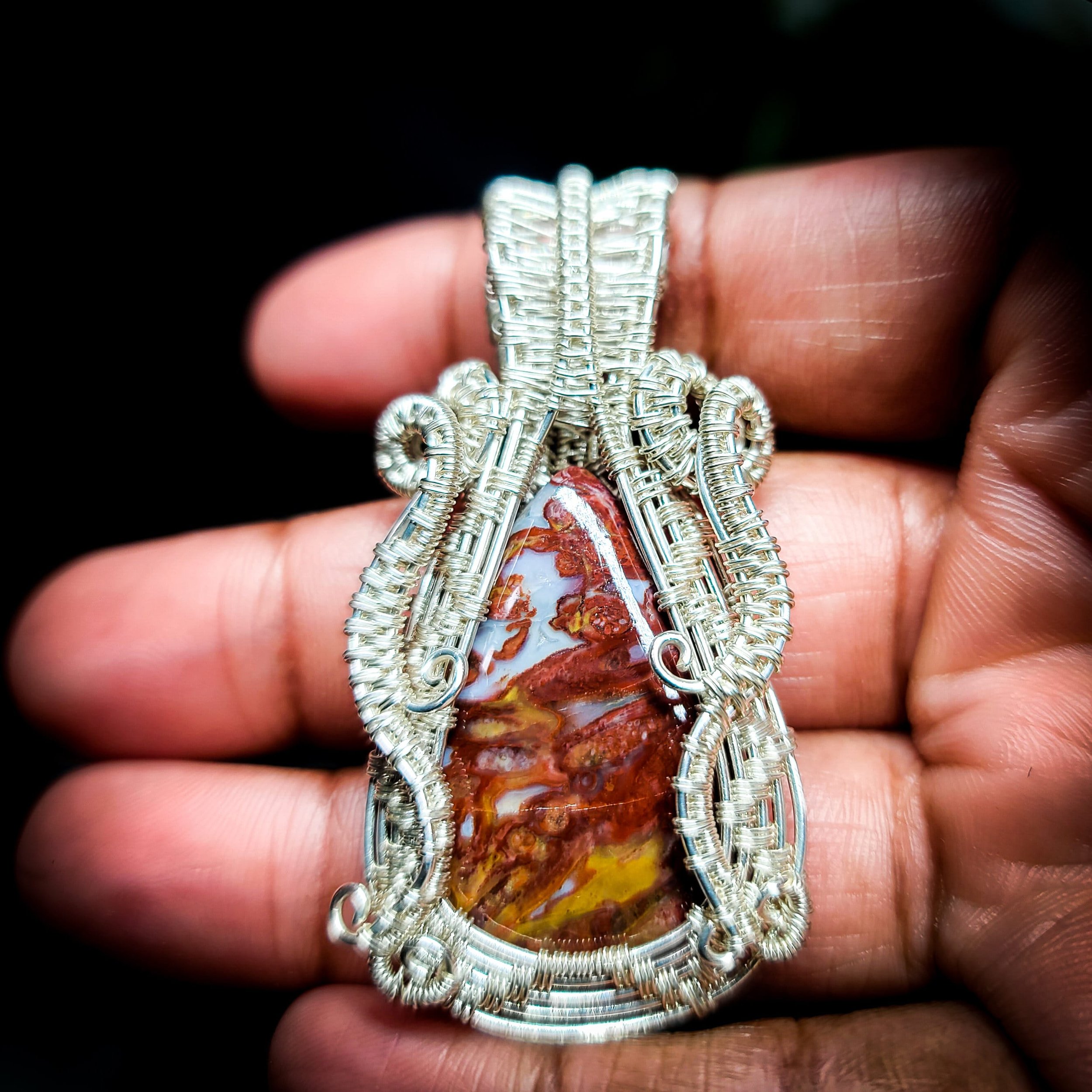 Ulara Moon Ocean Jasper Pendant by Ulara Moon