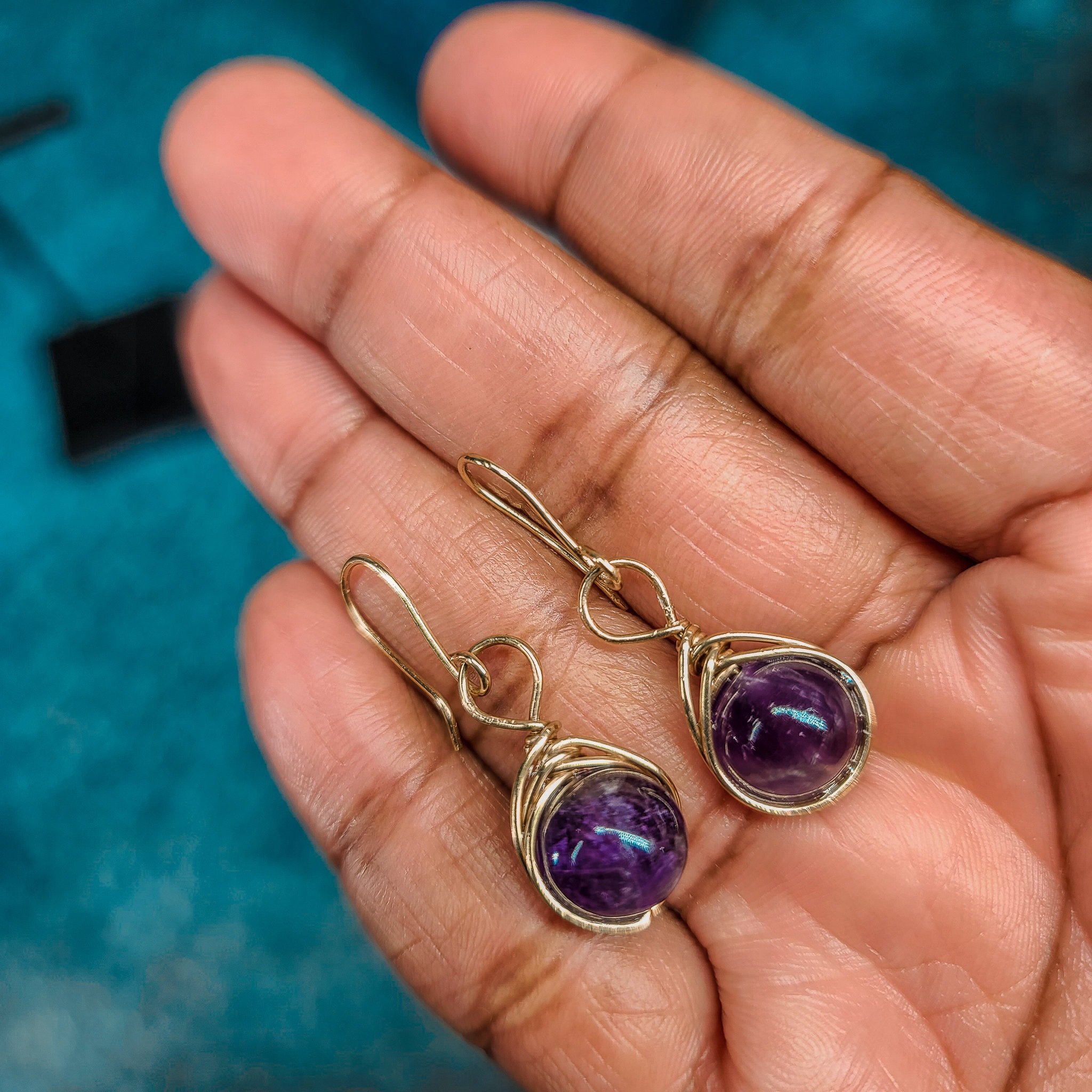 Ulara Moon Amethyst Earrings by Ulara Moon