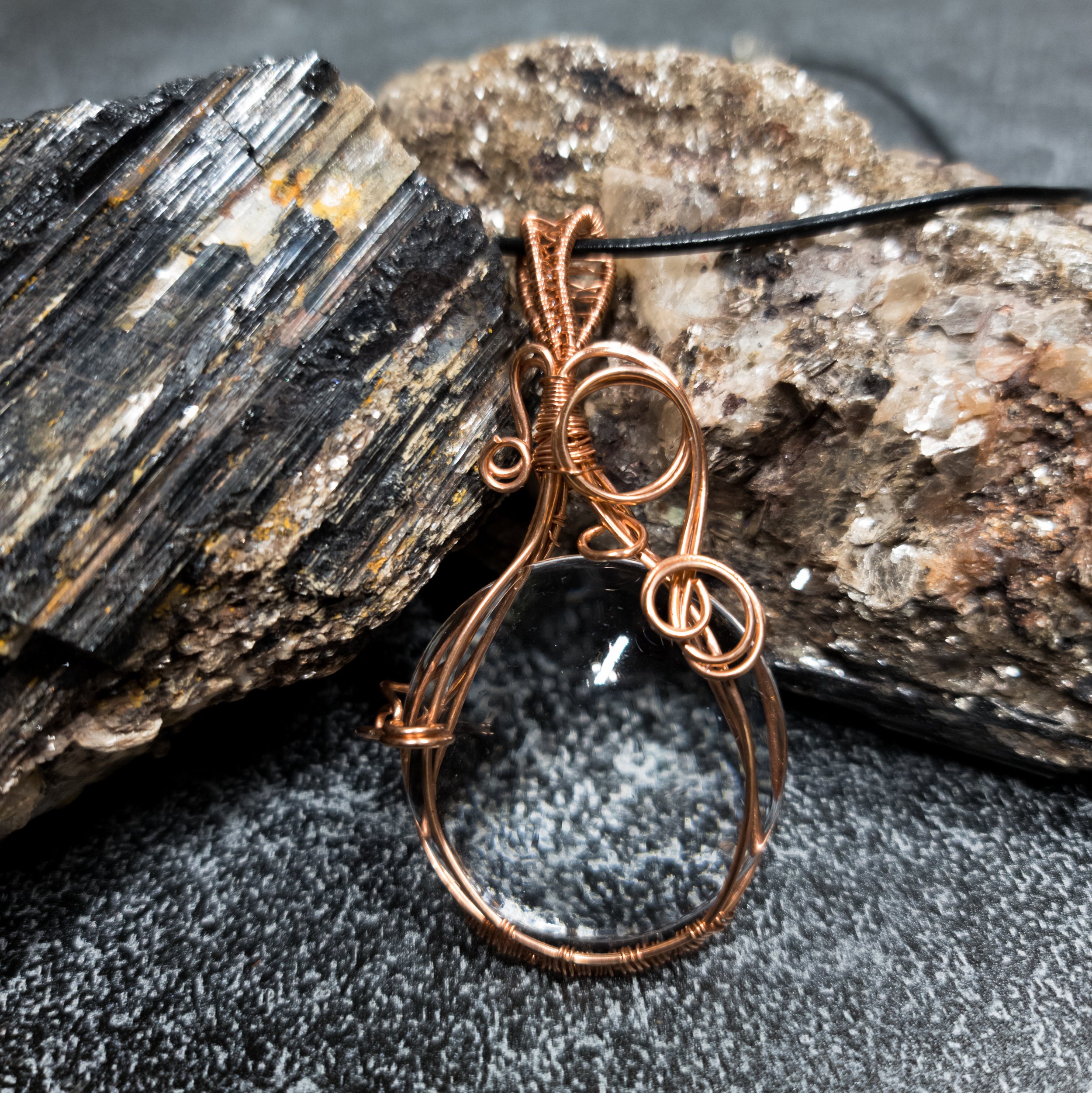 Ulara Moon Pieces by Vailen Glass Crystal Pendant
