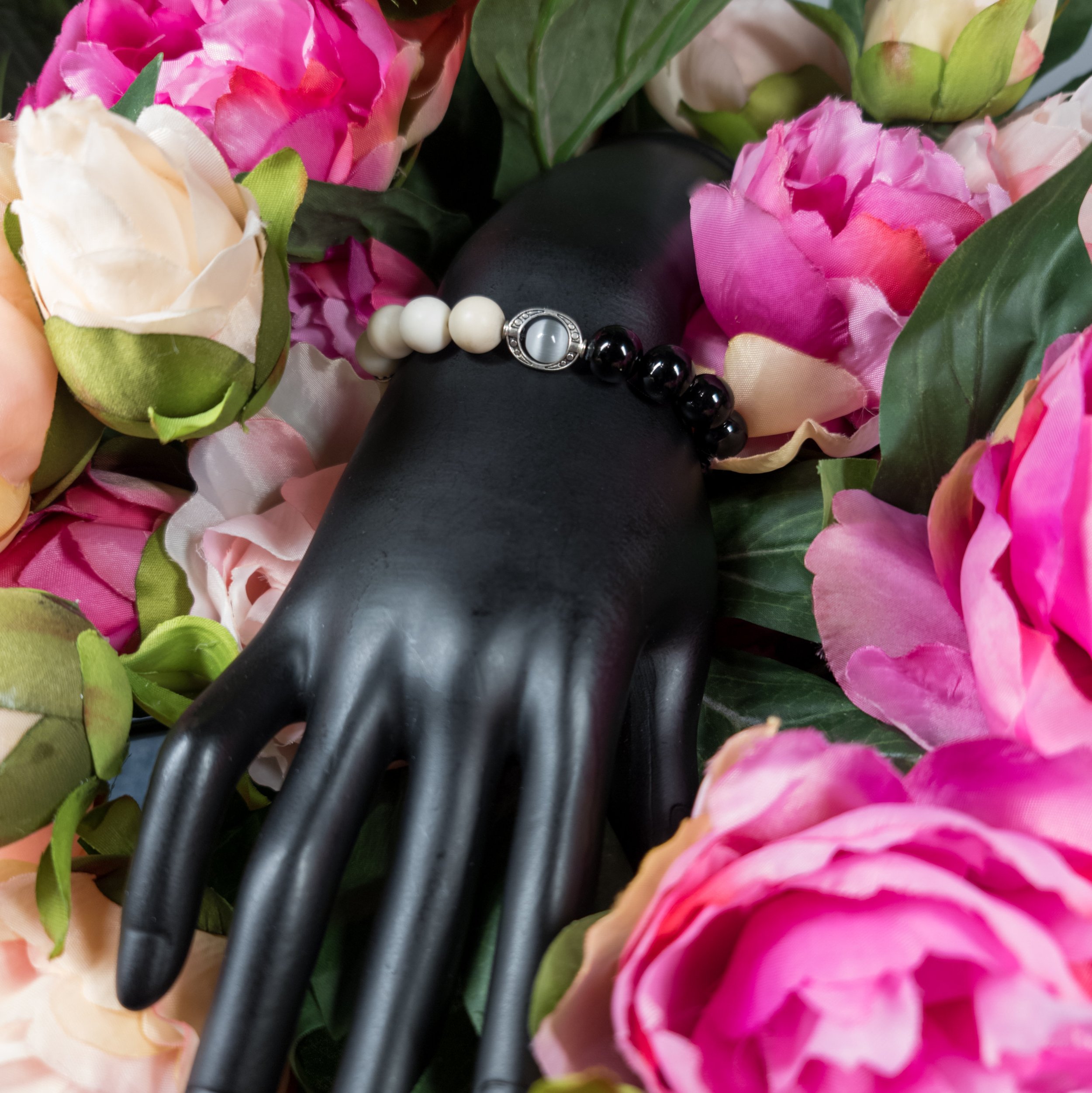 Ulara Moon Ivory Jade and Agate Bracelet by Ulara Moon