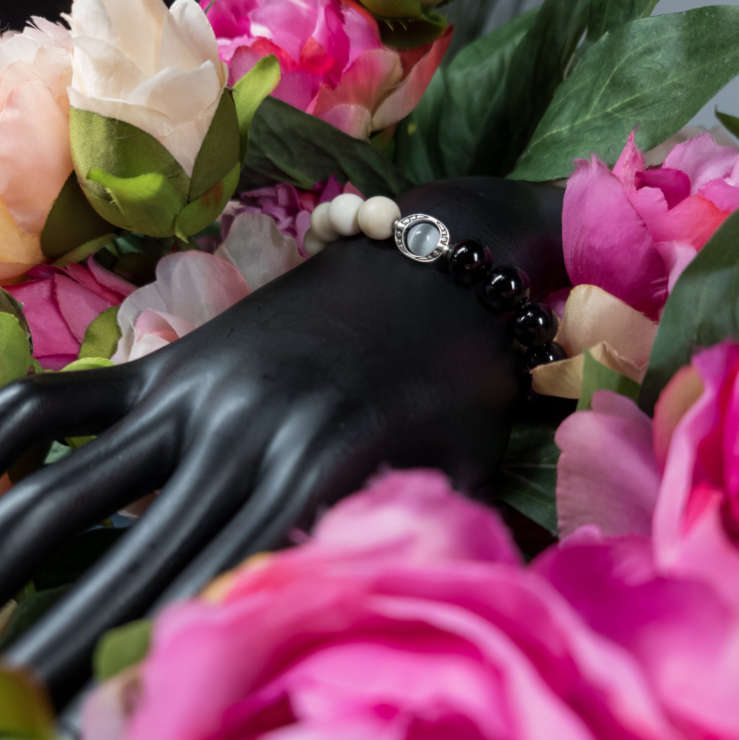 Ulara Moon Ivory Jade and Agate Bracelet by Ulara Moon
