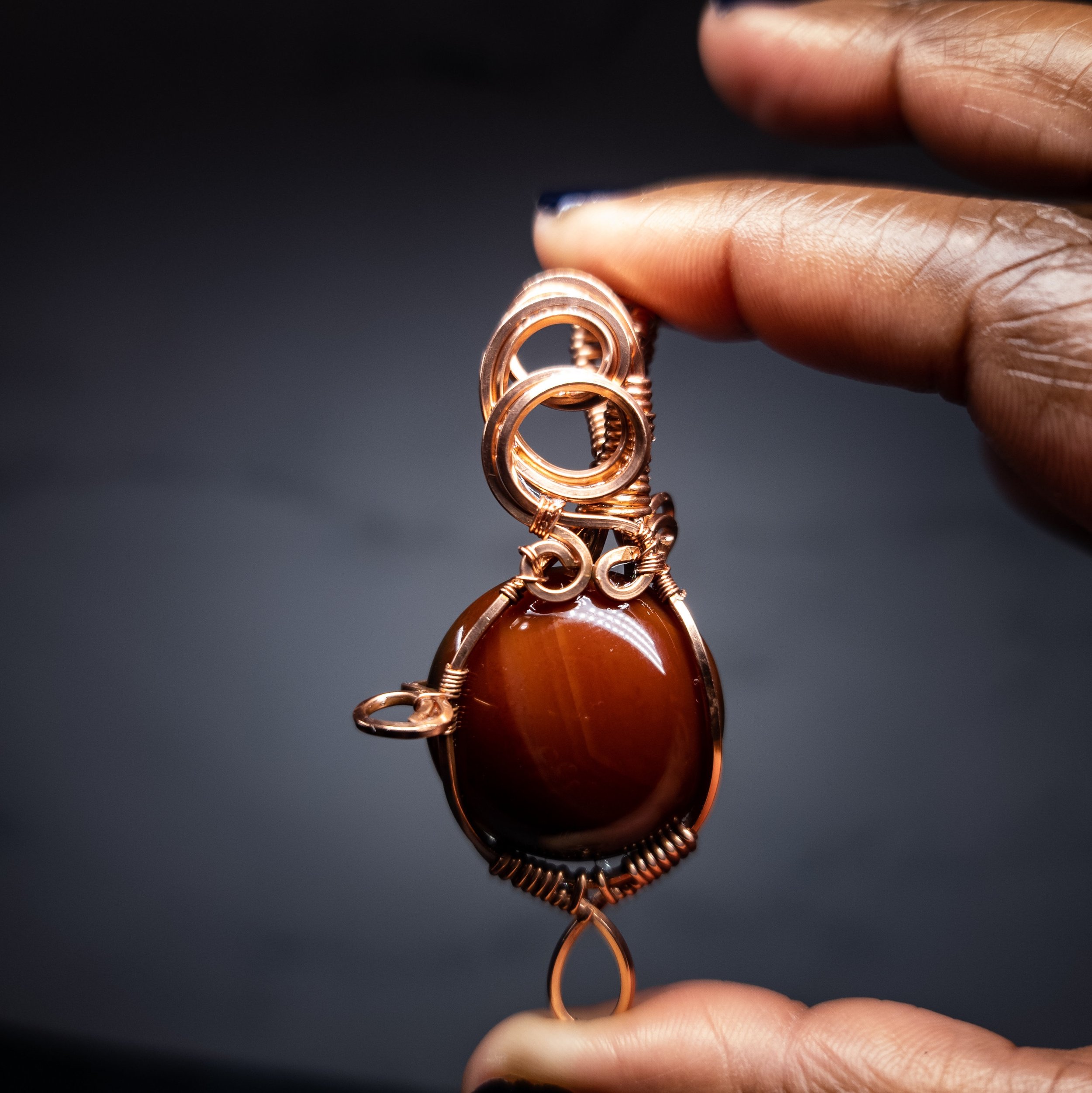 Ulara Moon Carnelian Pendant by Vailen