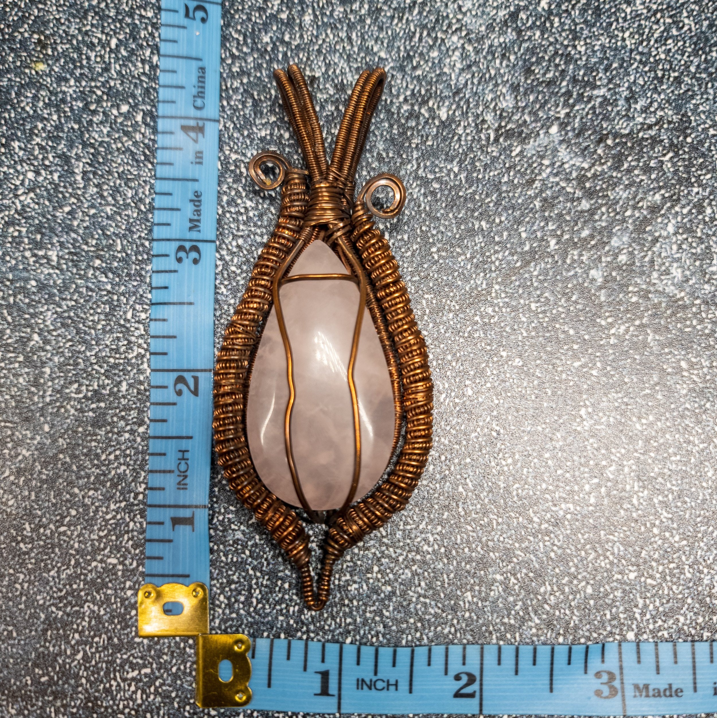 Ulara Moon Rose Quartz Pendant by Vailen