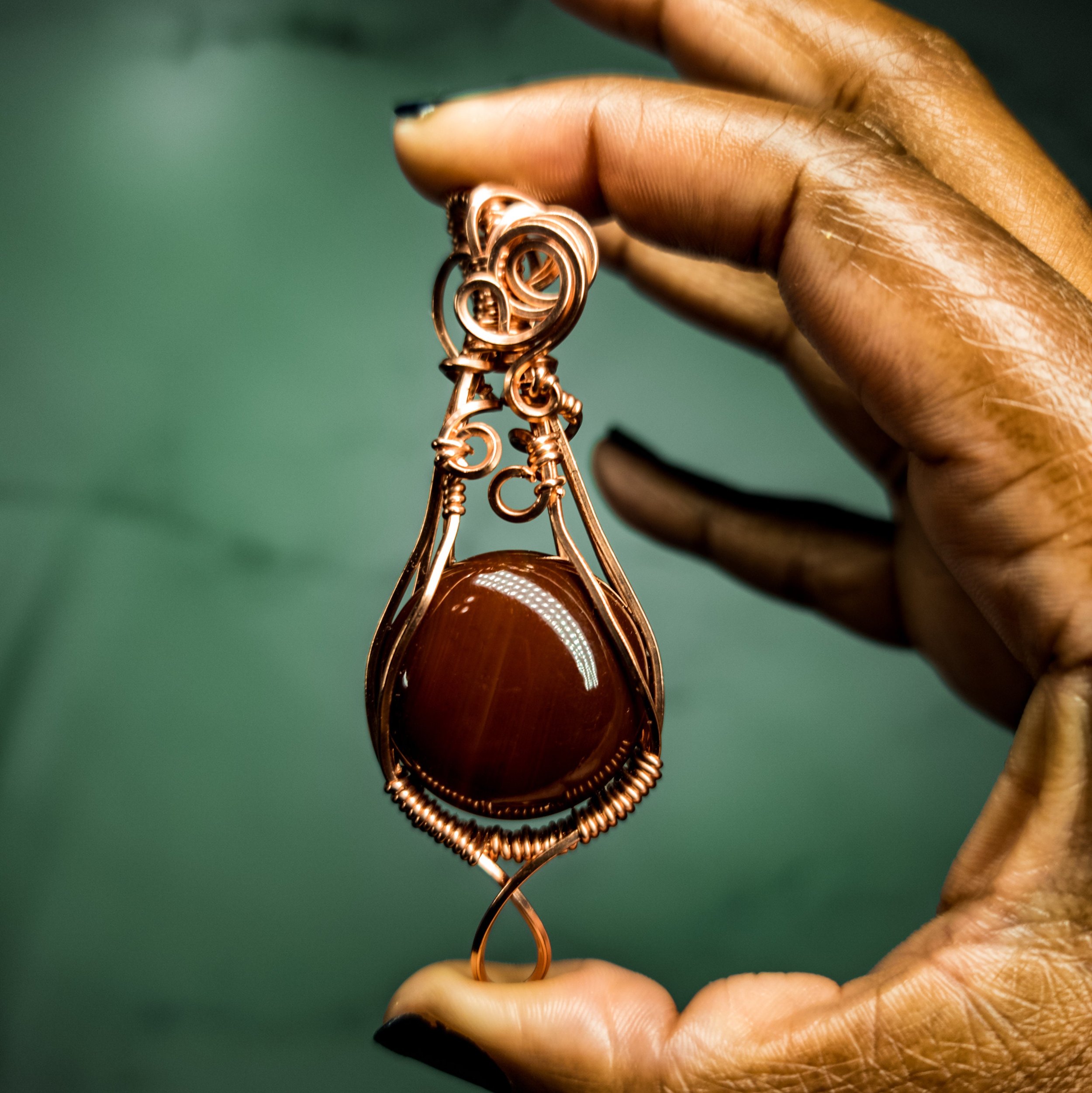 Ulara Moon Carnelian Pendant by Vailen