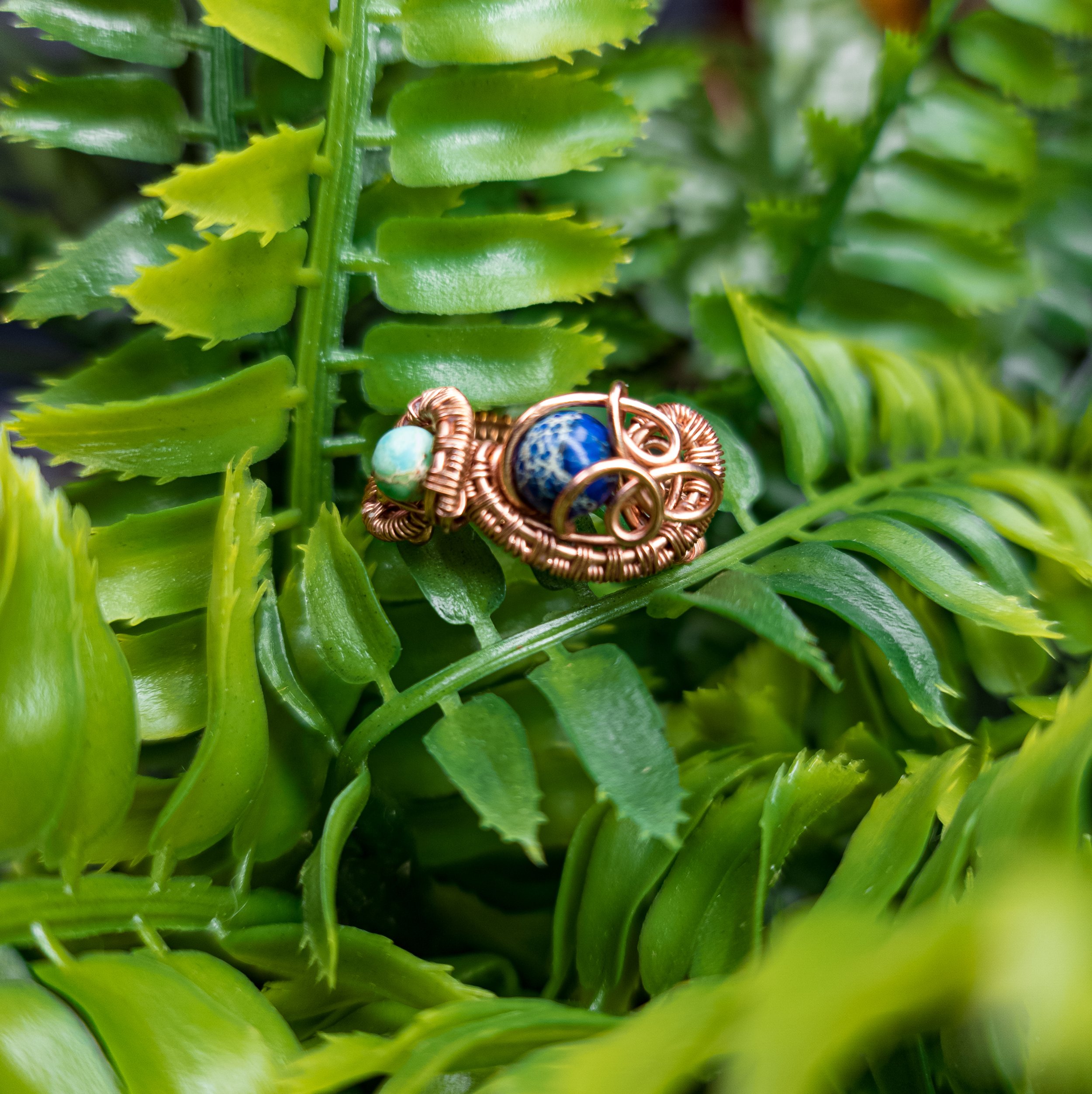 Blue Jasper Ring by Ulara Moon