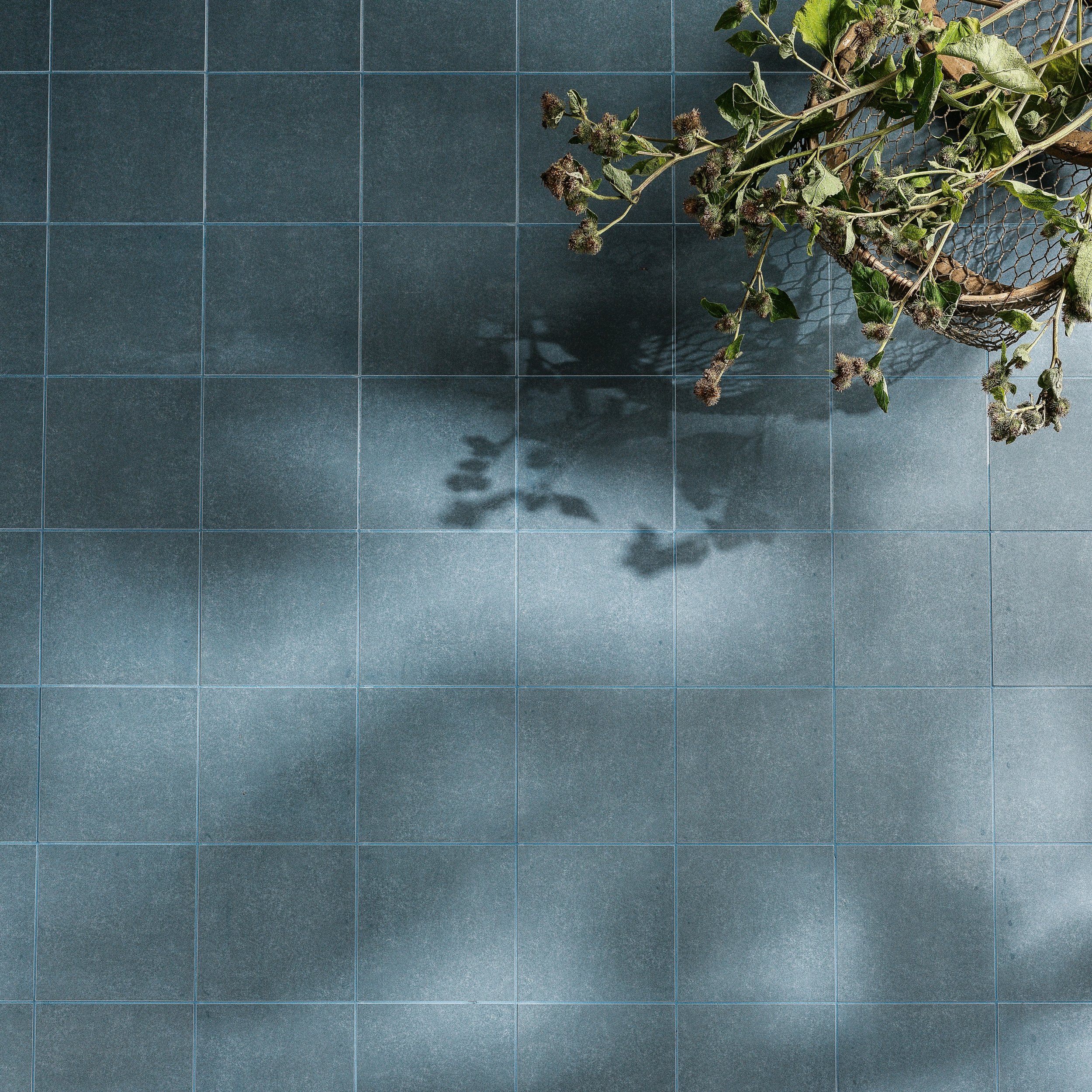 Navy square tiles