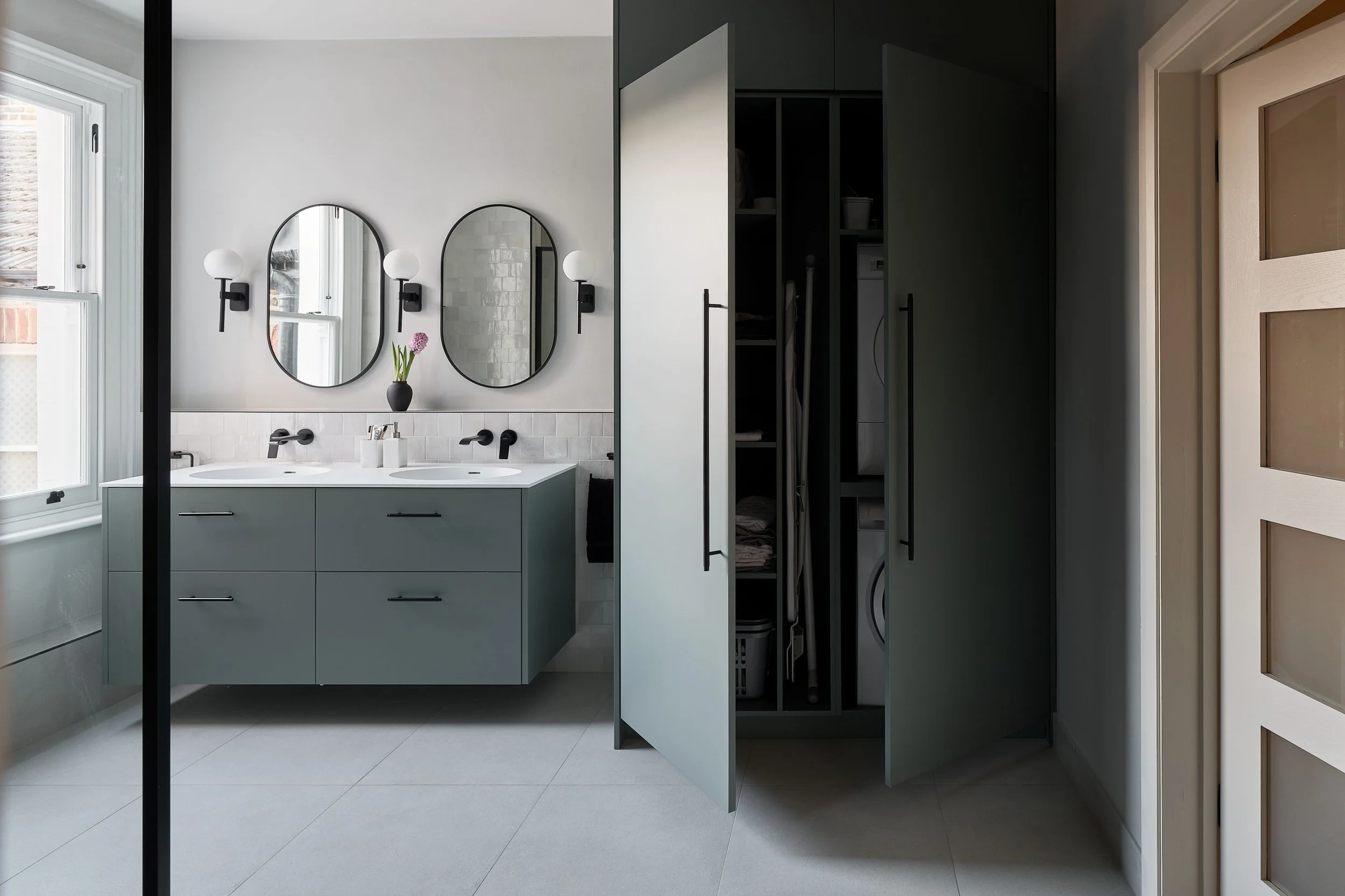 Bathroom Design: Family Shower Room With Hidden Utility Area