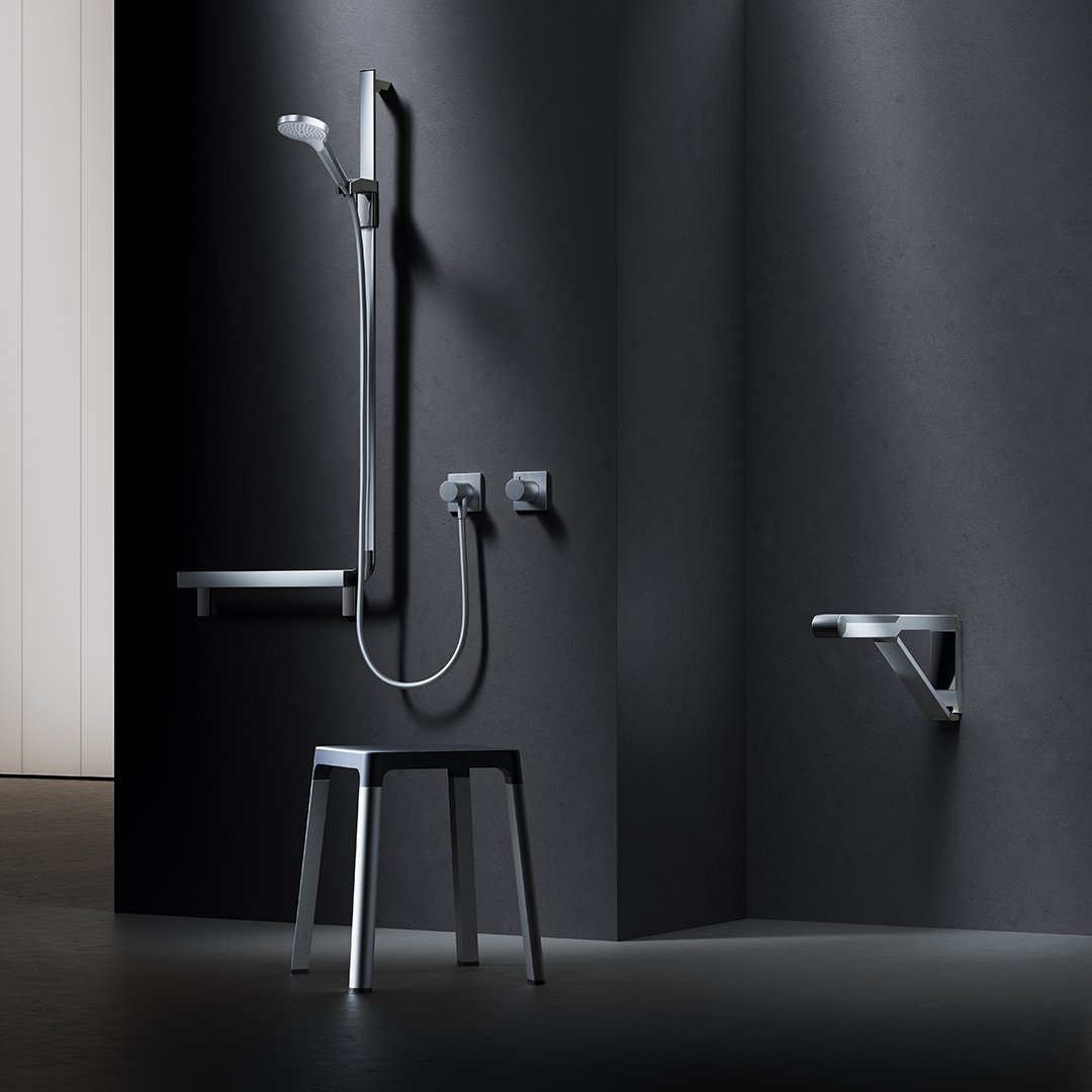 Axess Angled Bathroom Shower Support Rail