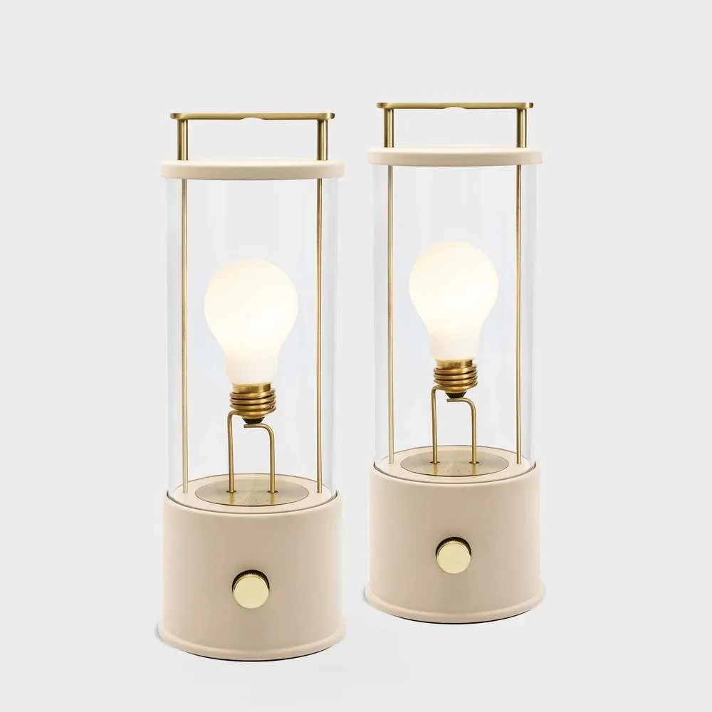 plaster pink portable bathroom light with gold handle