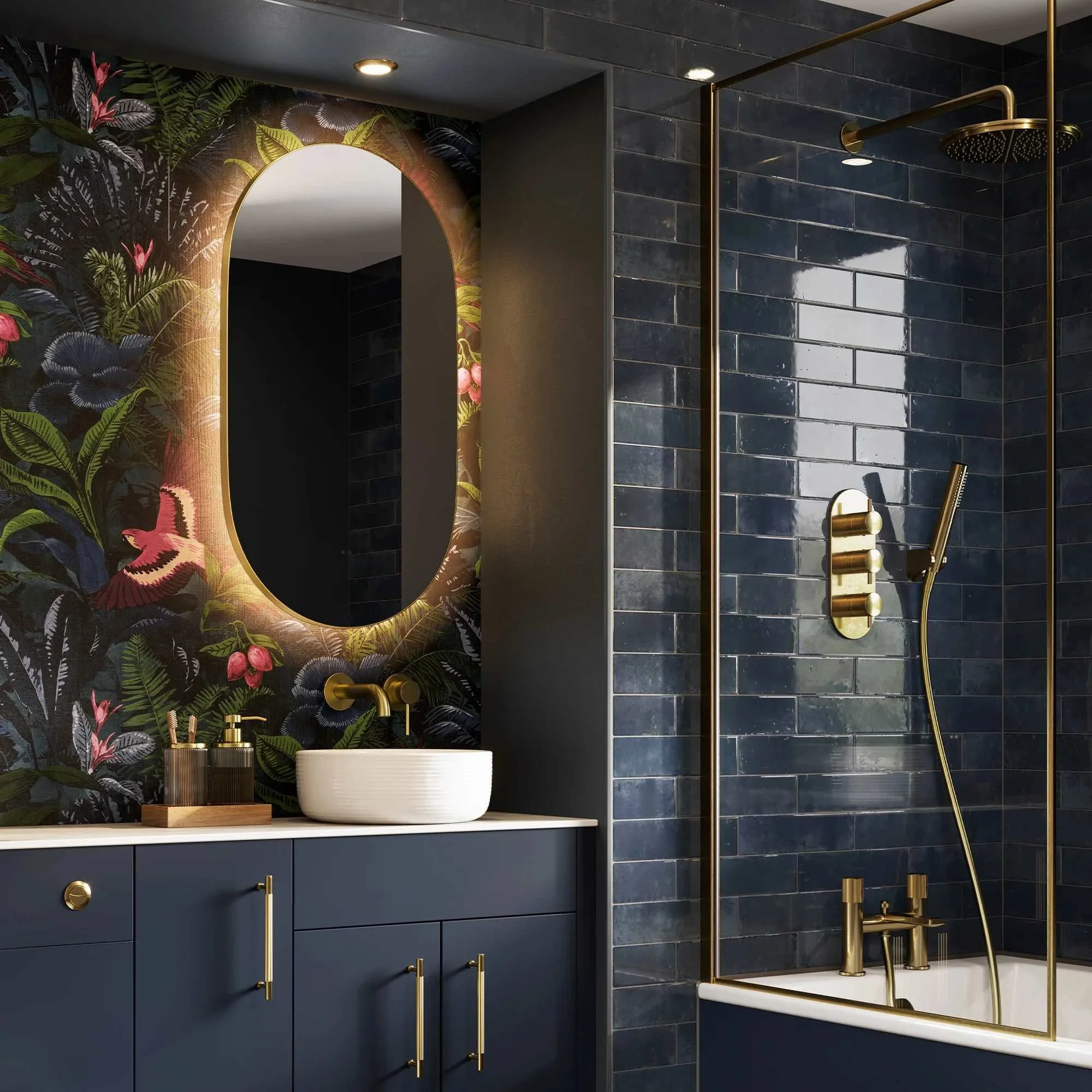 Arcane Pill Brushed Brass bathroom mirror.jpg