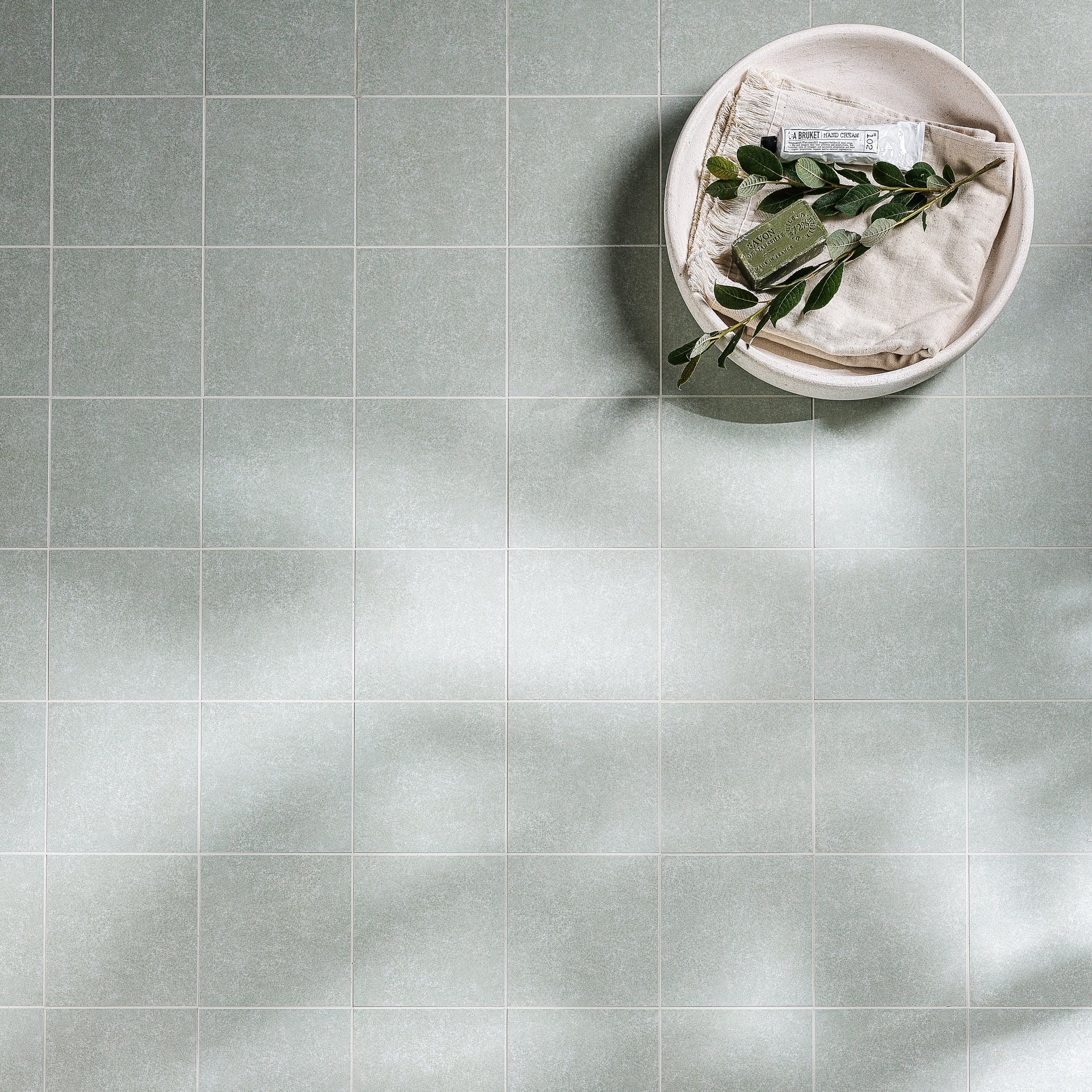 Olive square tiles