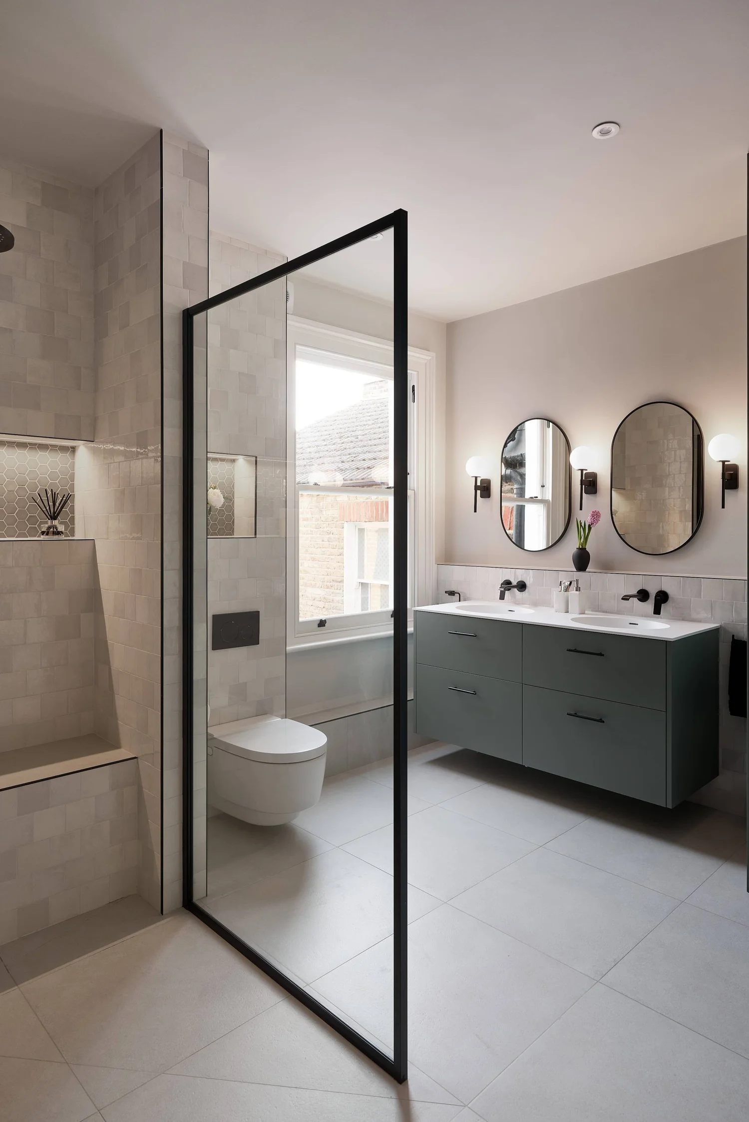 Bathroom Design: Family Shower Room With Hidden Utility Area