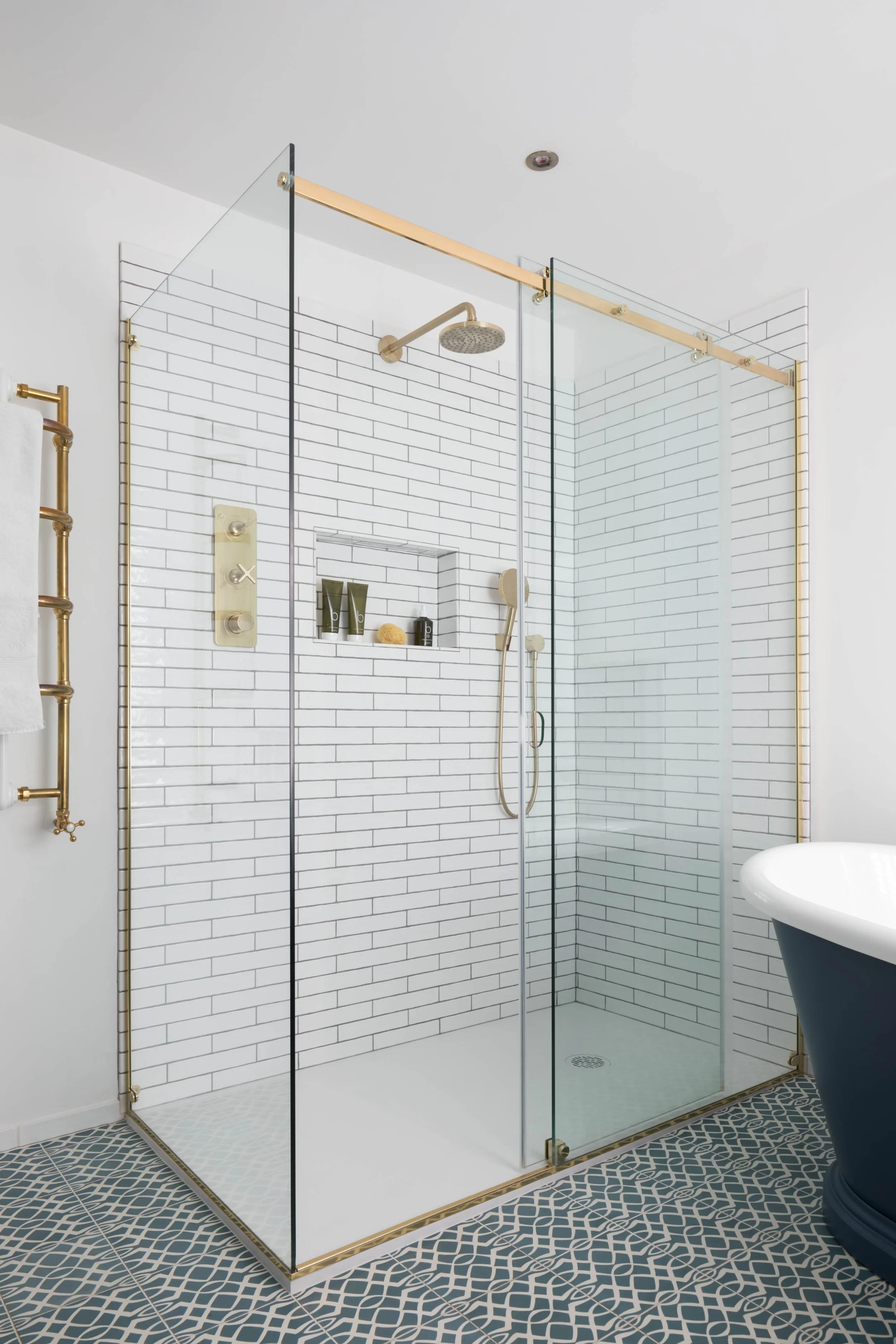 Bathroom Design VictorianInspired Bathroom With Painted Rolltop And