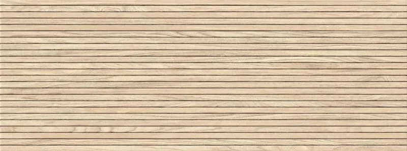wooden effect fluted tile light wood colour