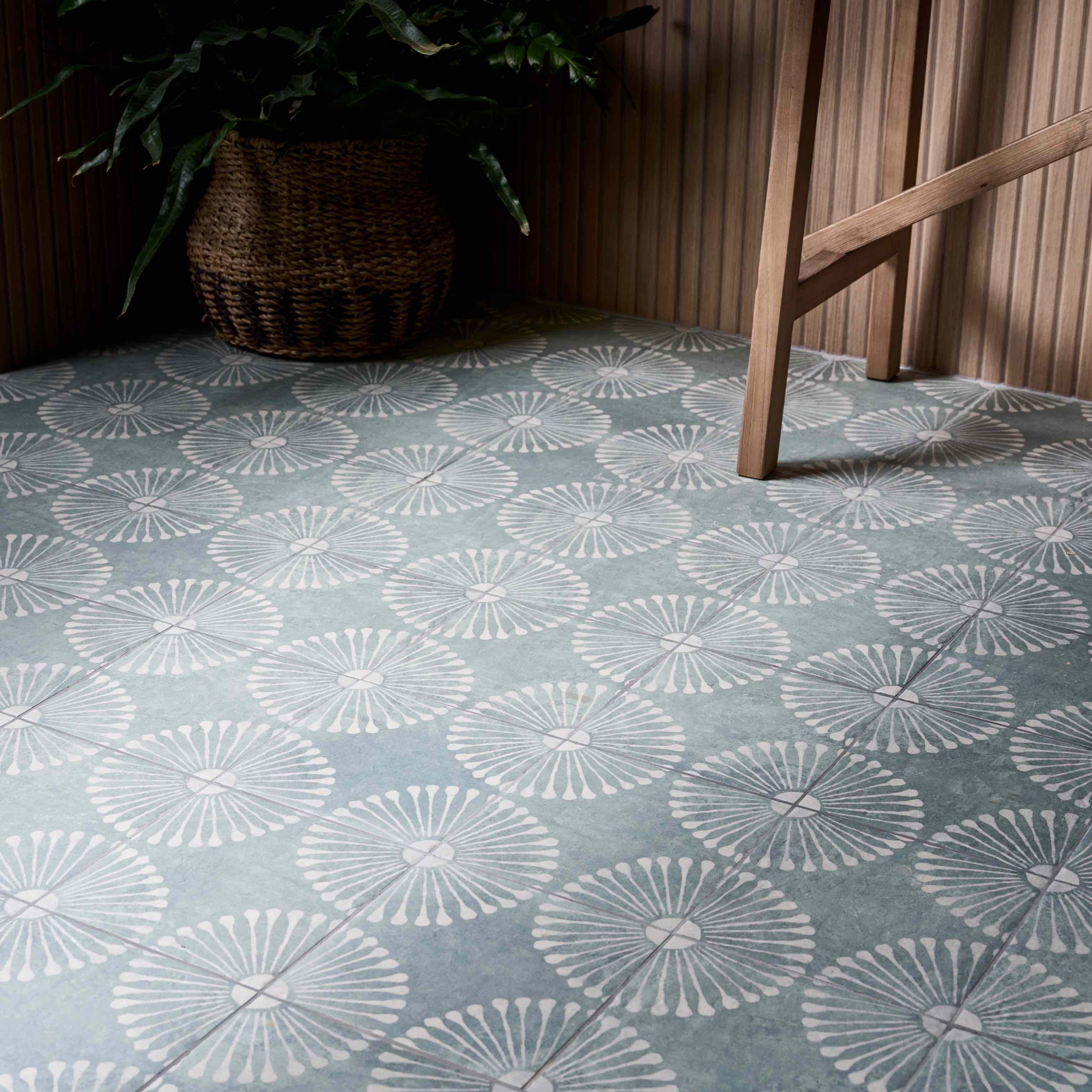 Mint green decorative bathroom tile