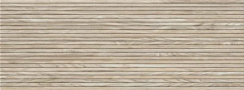 wooden effect fluted tile medium wood colour
