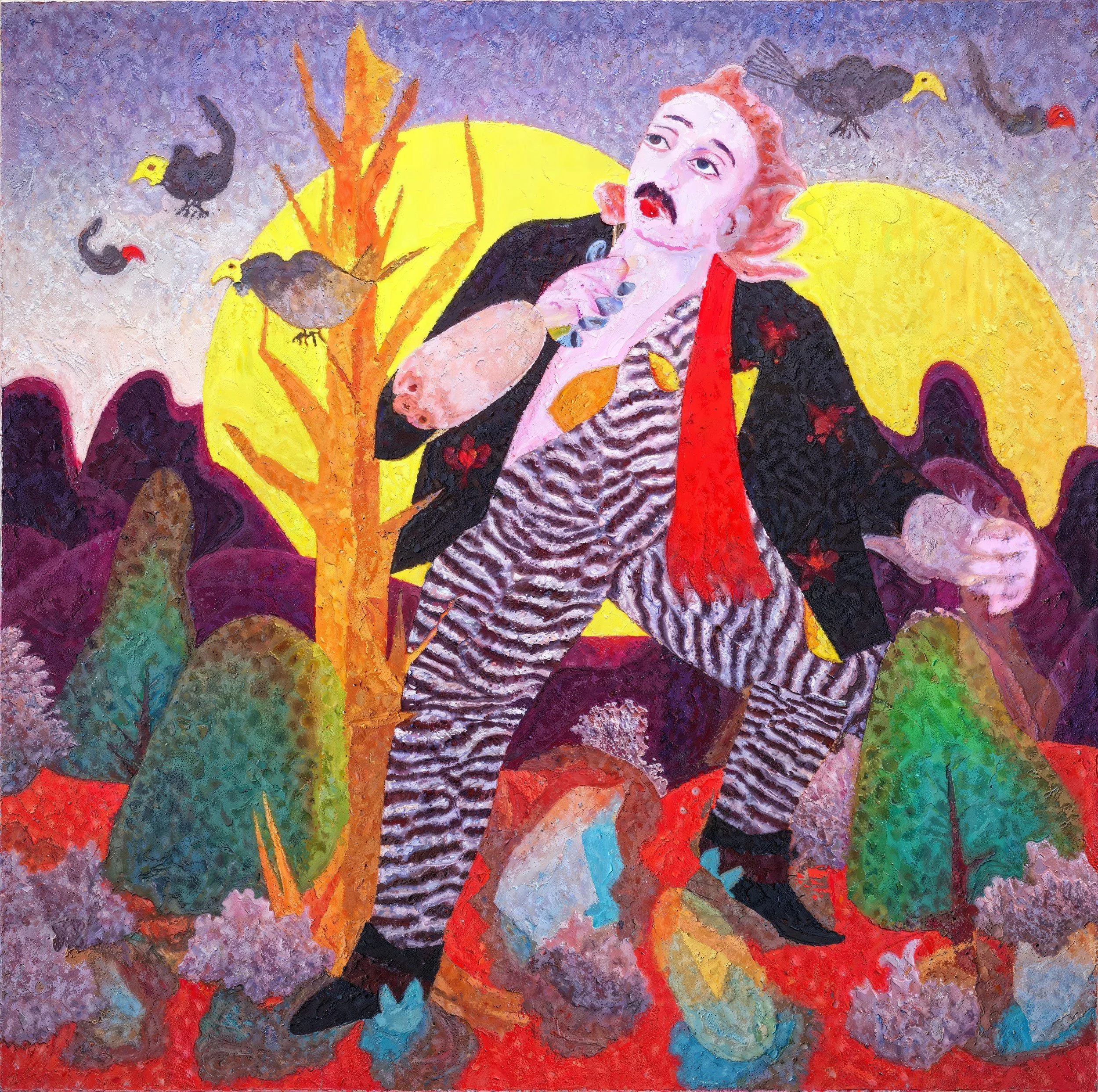 Landing Pattern, Oil and Acrylic on Canvas, 46" x 48", 2023