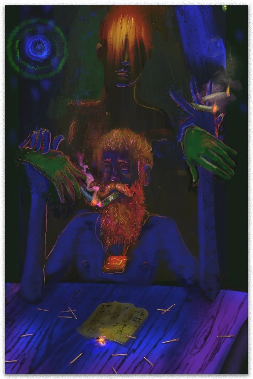 Smokescreen, Oil and Acrylic on Canvas, 69" x 42", 2020