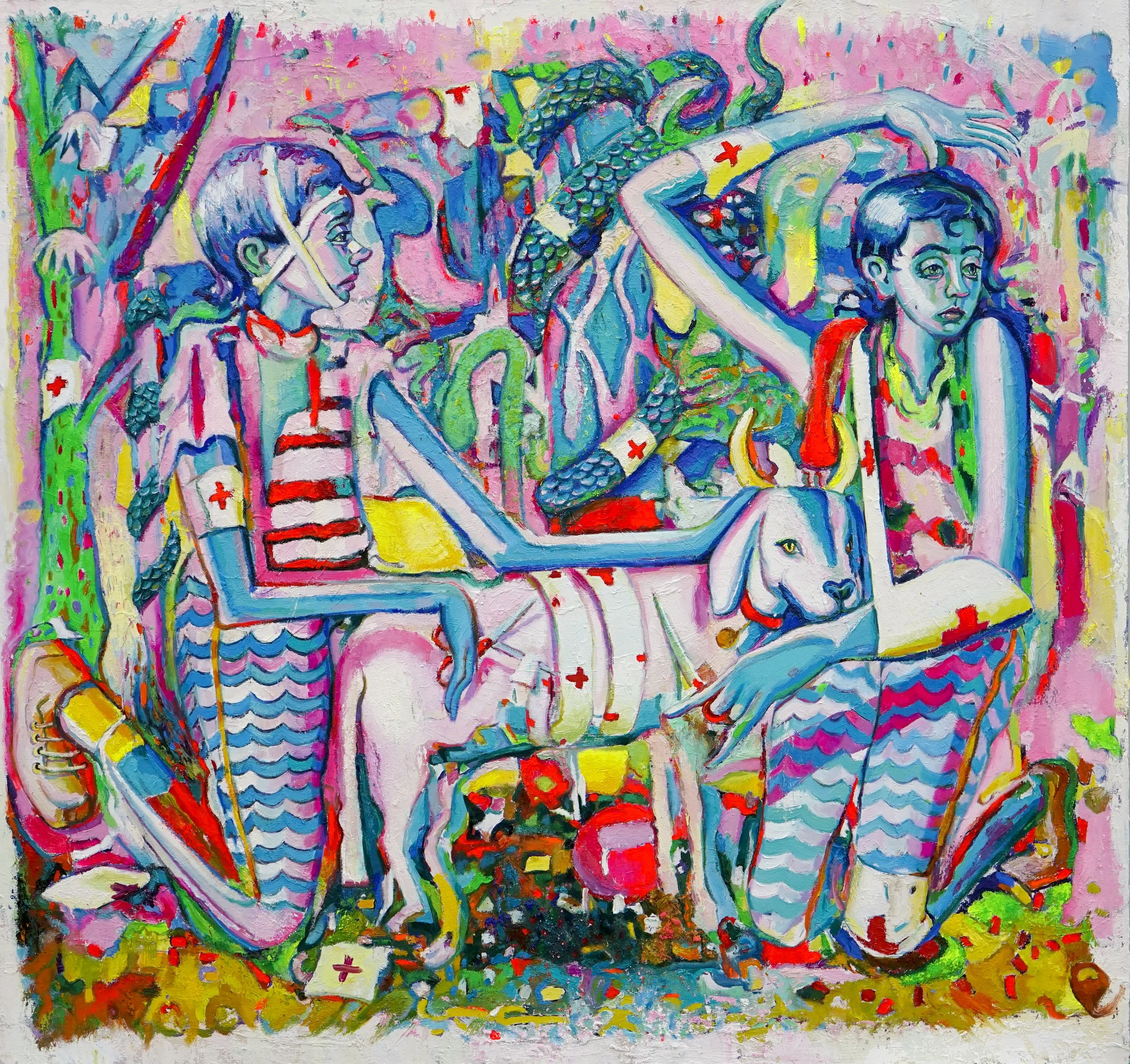 Plot Twist, Oil on Canvas, 46" x48", 2021