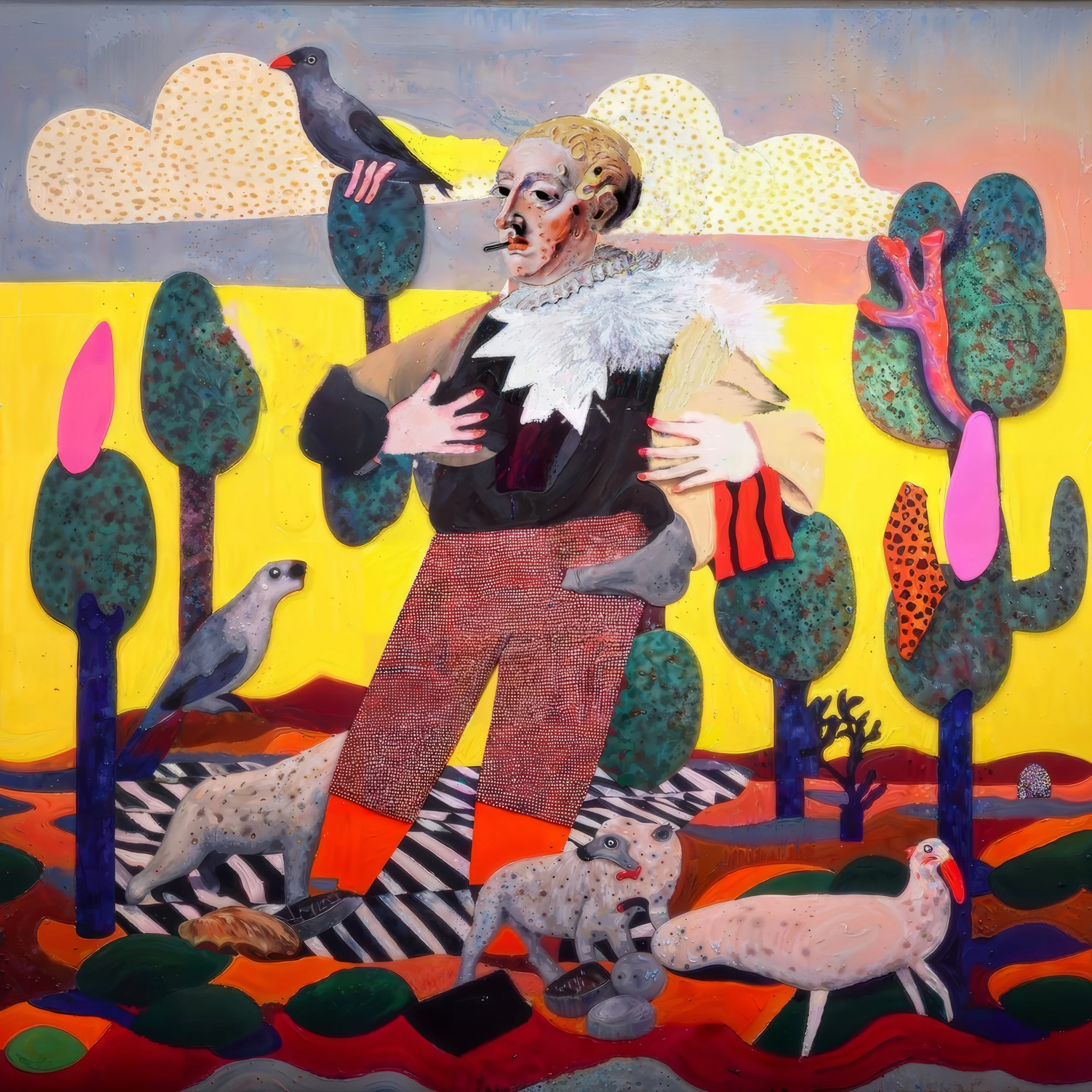 Sudden Secret, Oil and Acrylic on Canvas, 60" x 60", 2024