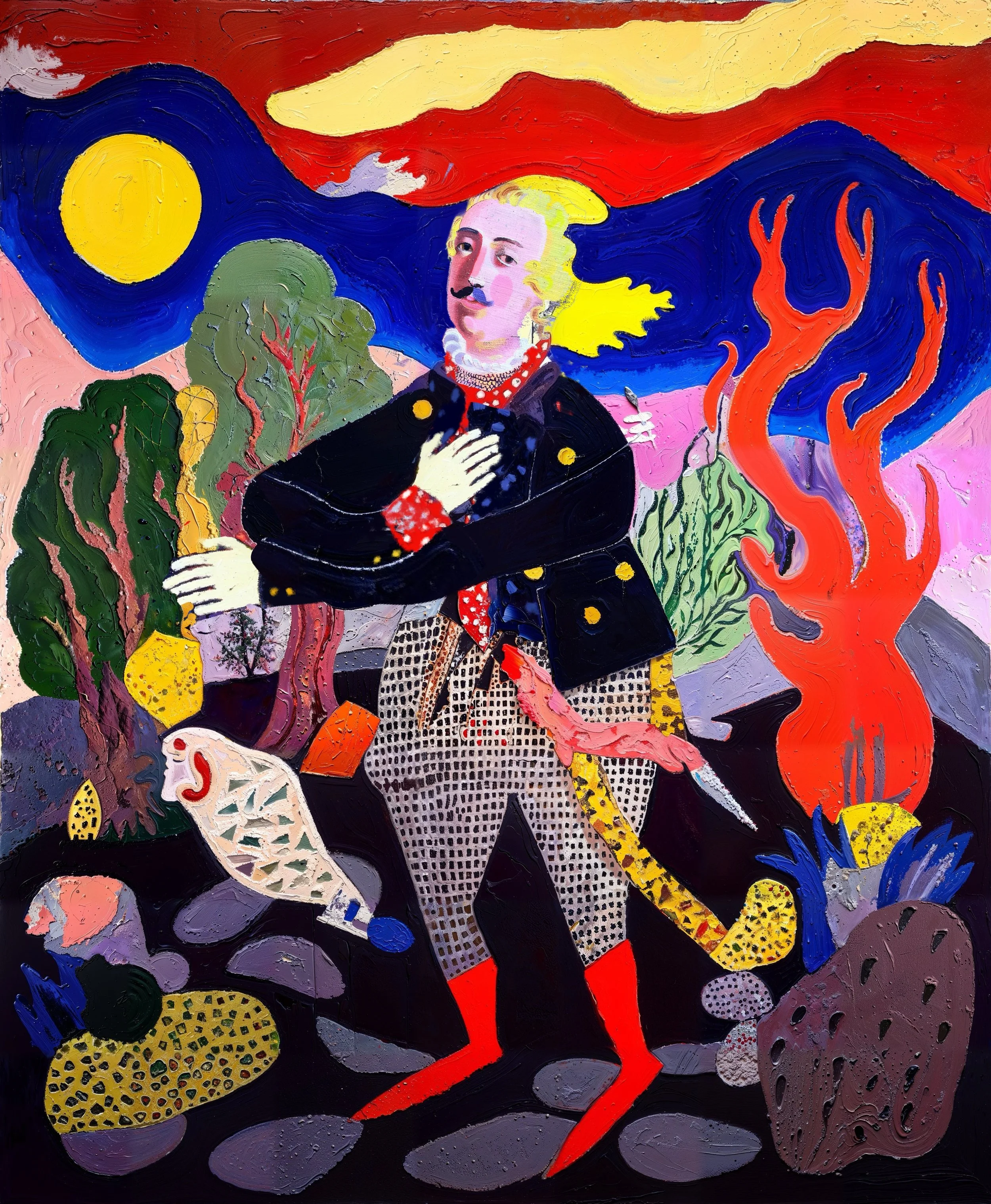 Crooked Cloth, Oil and Acrylic on Canvas, 46" x 48", 2023