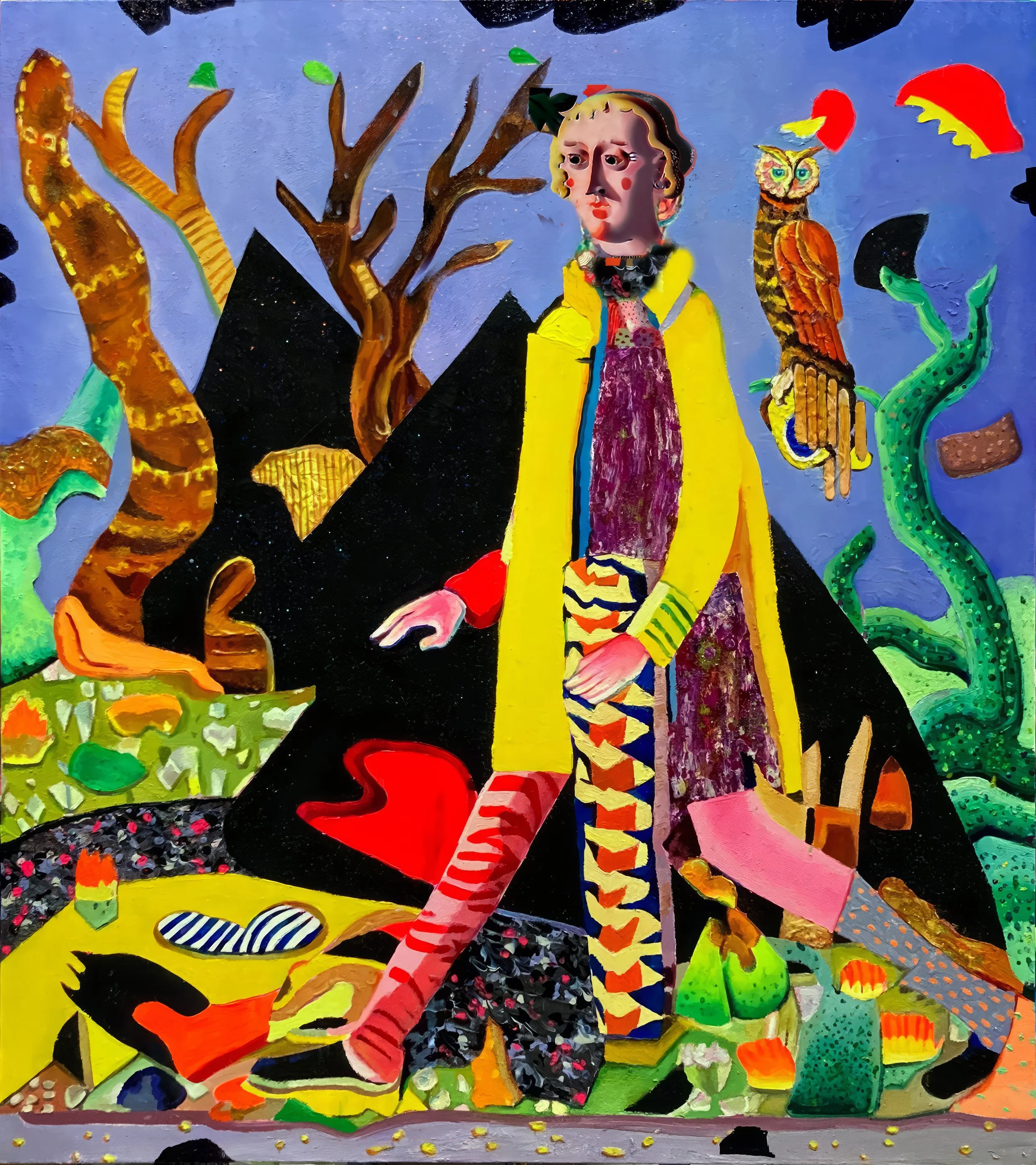 Brisk Business ,Oil and Acrylic on Canvas, 46" x 48", 2023