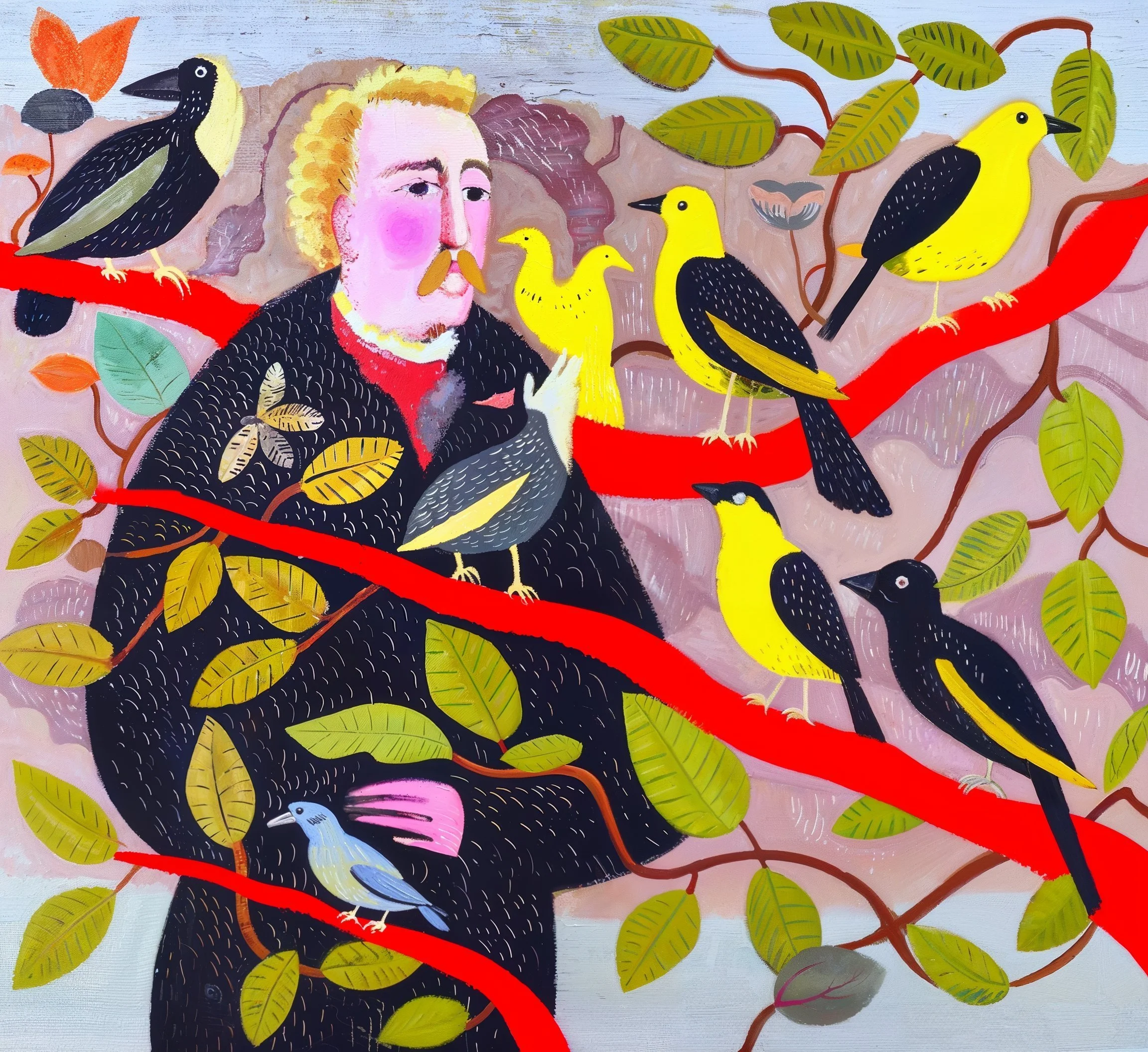 Confession klatch, Oil and Acrylic on Canvas, 46" x 48", 2023