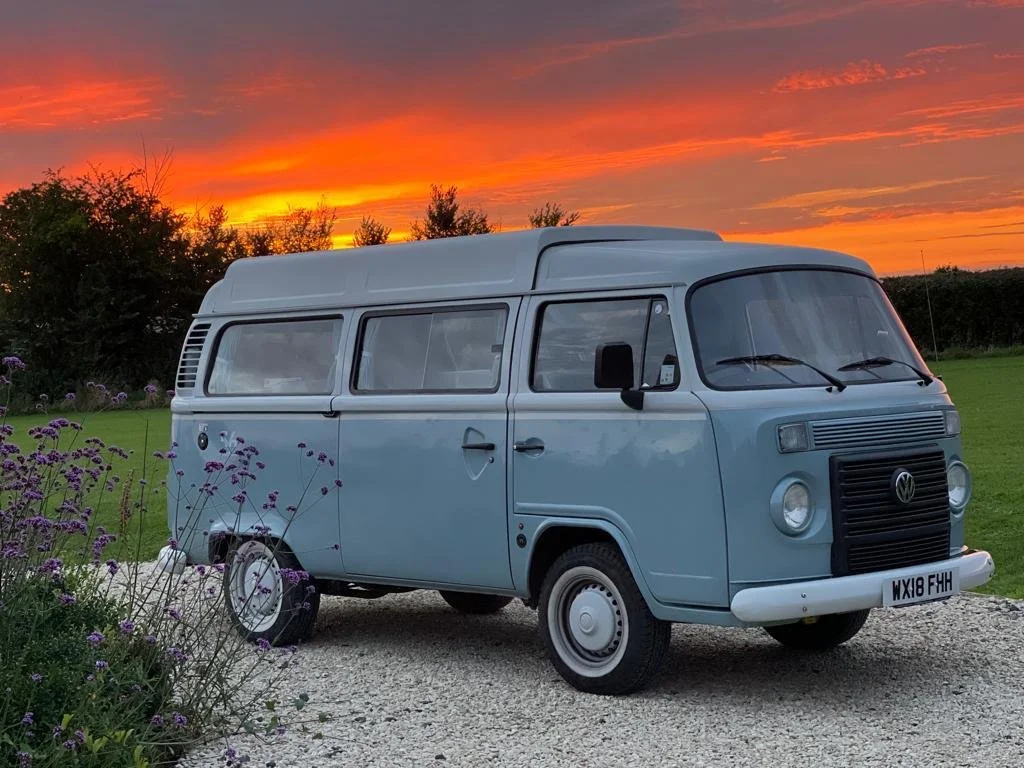 Sunset in Bluebell Campervan