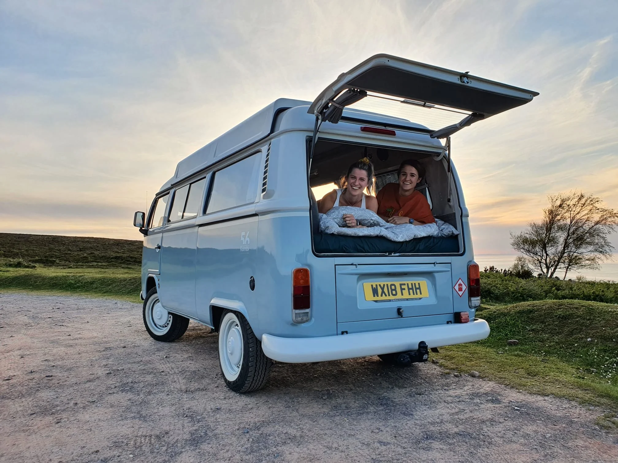 Sleeping in Bluebell Campervan