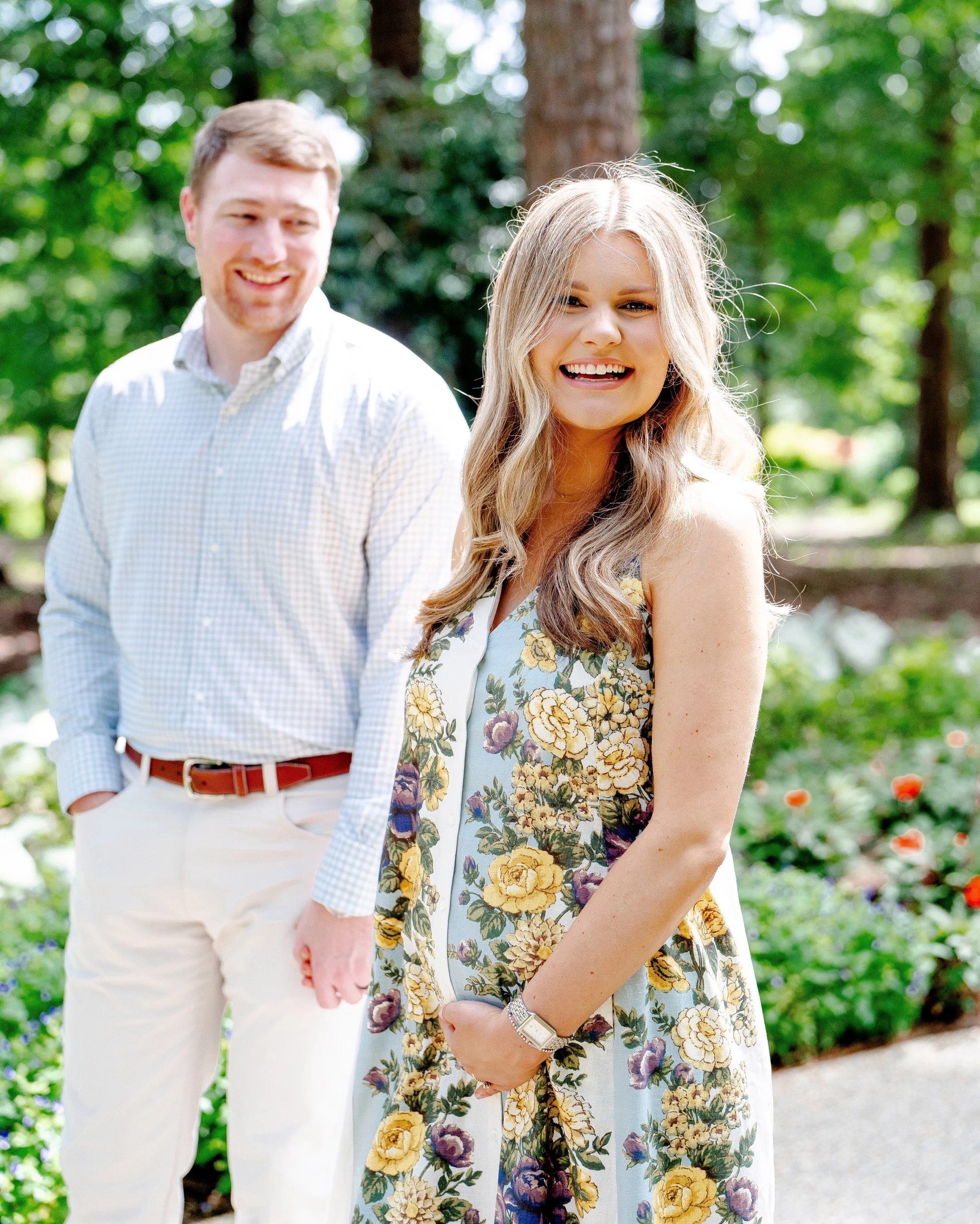 The sweetest maternity session with Hannah + Blake this summer at Garvan Gardens 🤍🦋