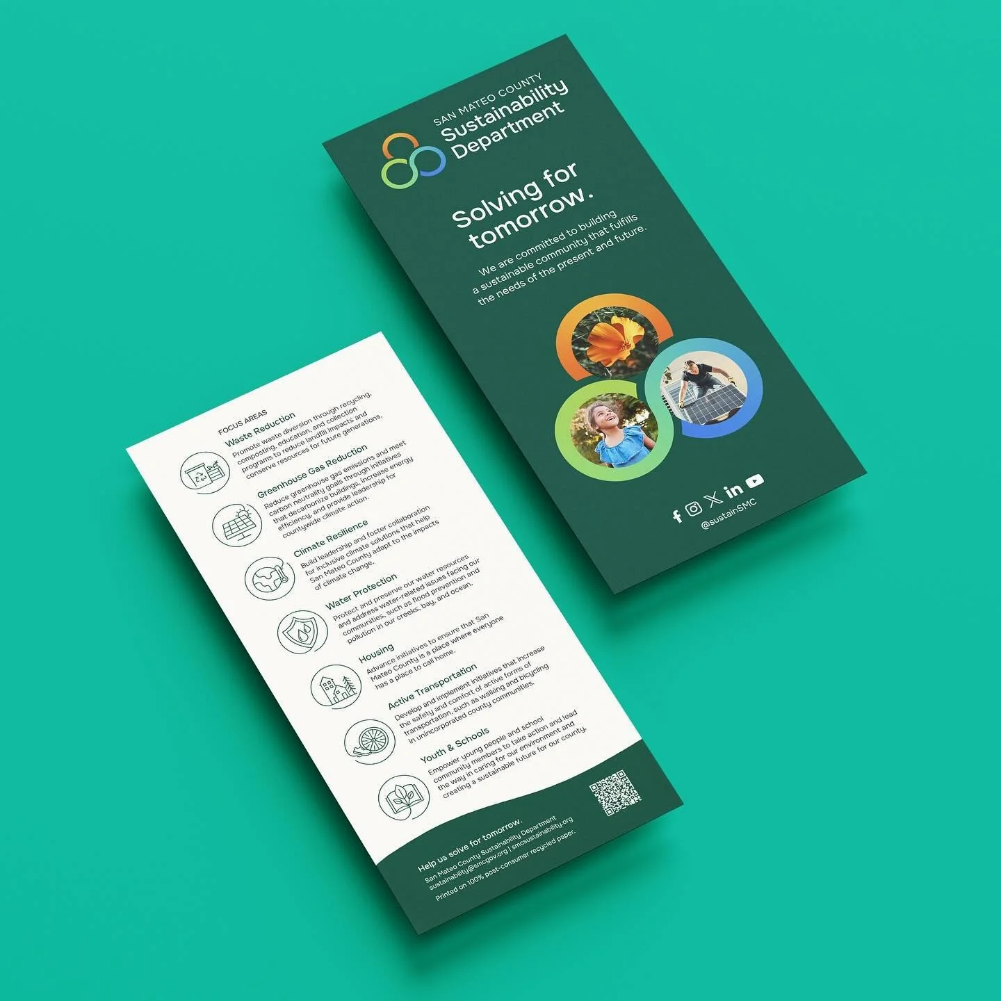 Iconography for San Mateo County Sustainability Department&rsquo;s focus areas 🌱🌎💧

SMC wanted to showcase their seven sustainability focus areas for their primary brochure. We proposed developing icons for each one to give people a quick, clear u