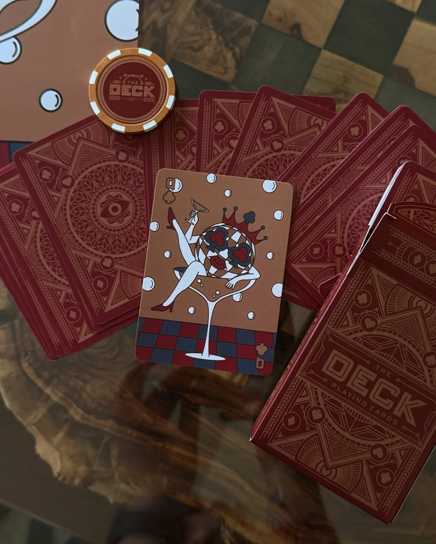 In December, I was fortunate to be a part of The Deck, a collaborative project with my hometown&rsquo;s community of designers, hosted by @aigawichita. 🃏🎰

Being assigned the queen of clubs, I was inspired by @ditavonteese&rsquo;s martini glass bur
